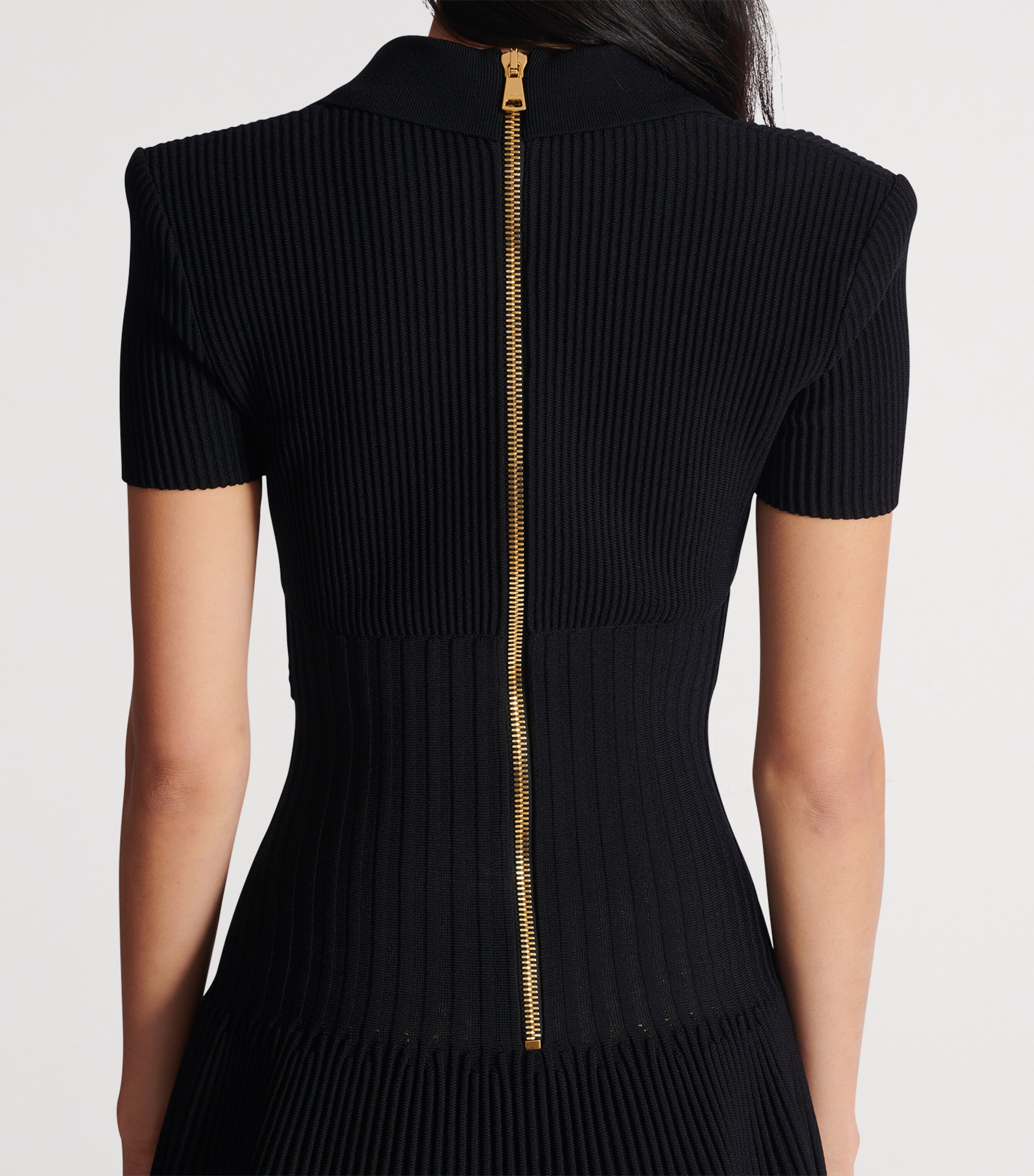 Flared Knit Dress 0PA NOIR Image 8