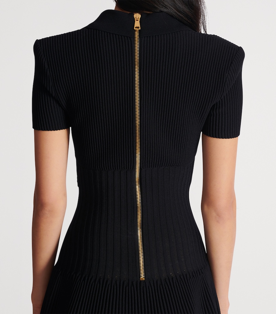 Flared Knit Dress 0PA NOIR Image 8