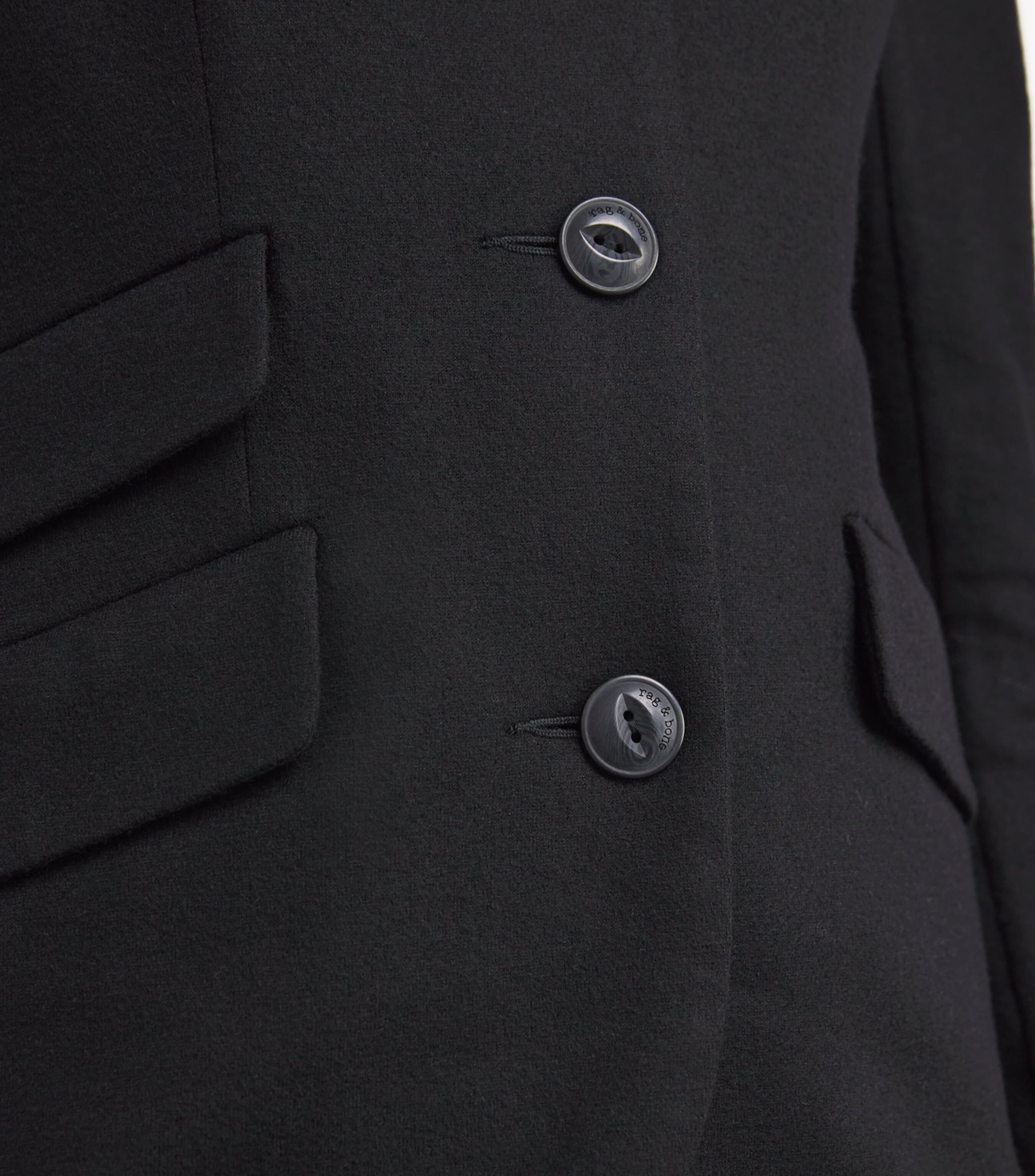 Wool Stand-Collar Slade Blazer BLACK Image 6