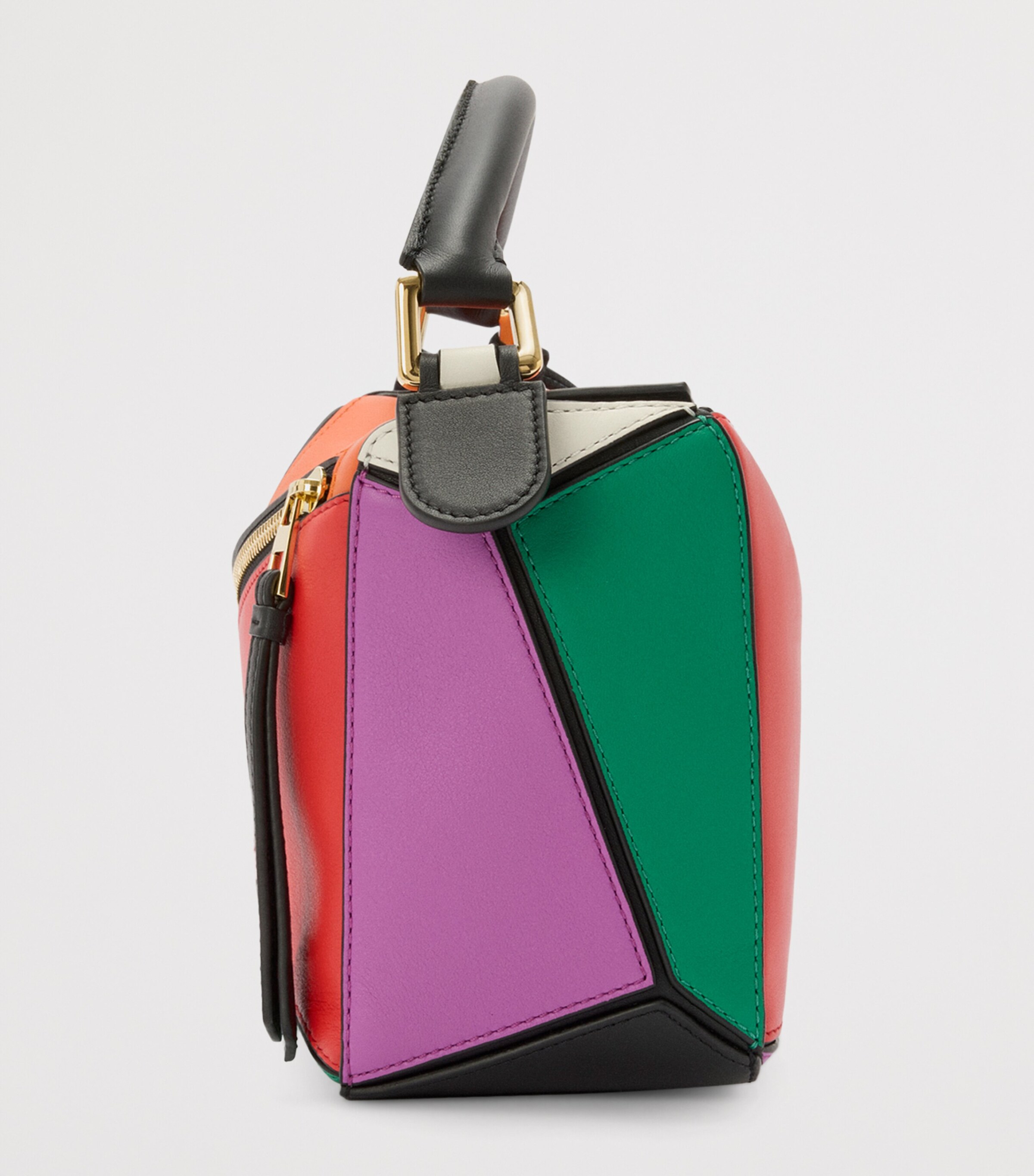 限定生産【LOEWE】Puzzle10 (03) Multicolor Puzzle 10 Tartan re-edition bag in wool and classic calfskin