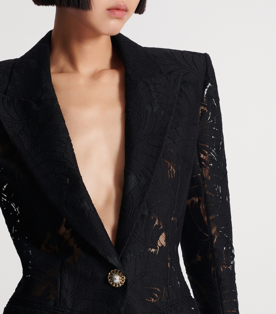 Lace Single-Button Blazer 0PA NOIR Image 7