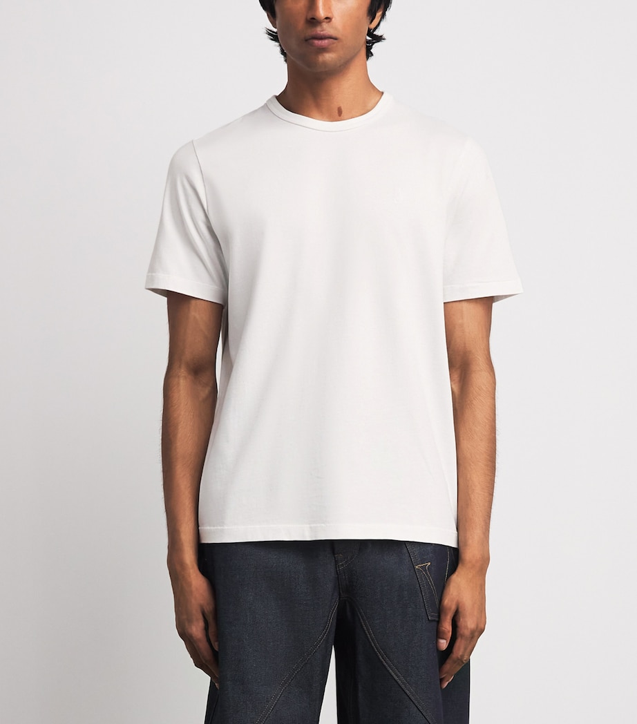 JW Anderson Mens Cotton Embroidered Anchor T-Shirt White Image 4