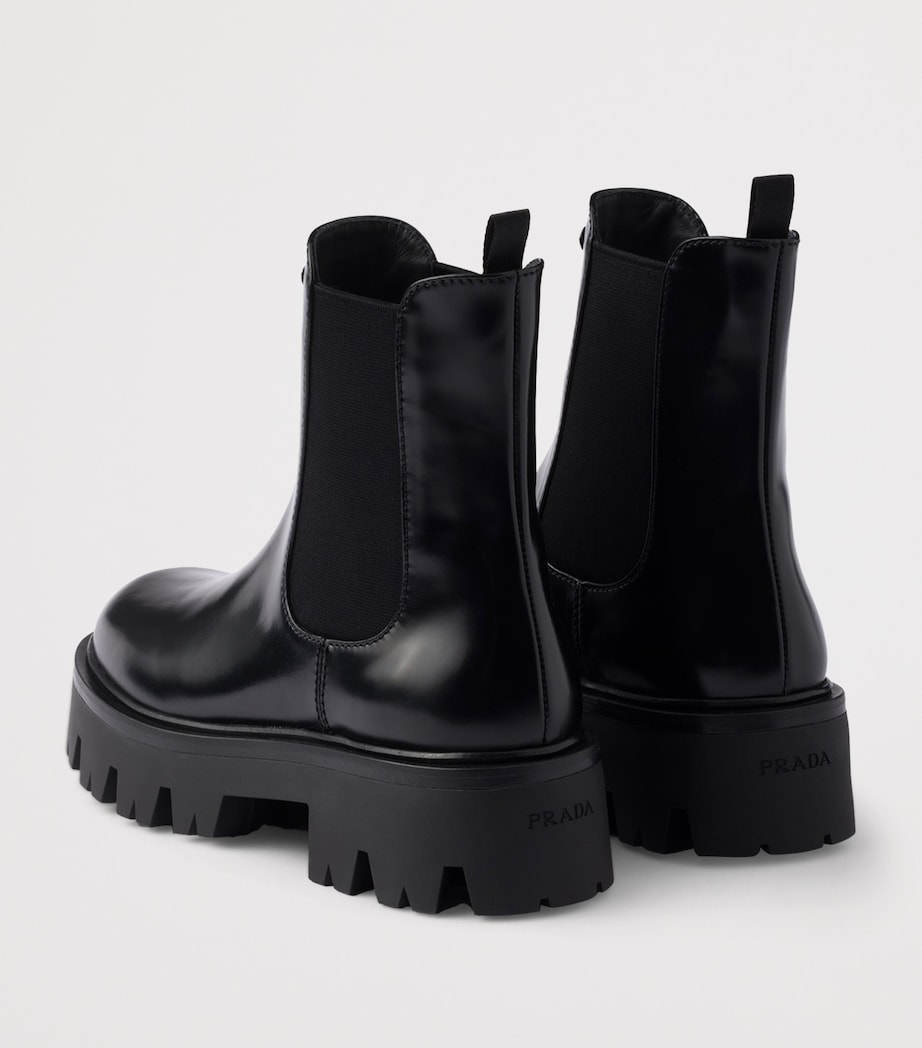 Brushed Leather Ankle Boots F0002 Image 4