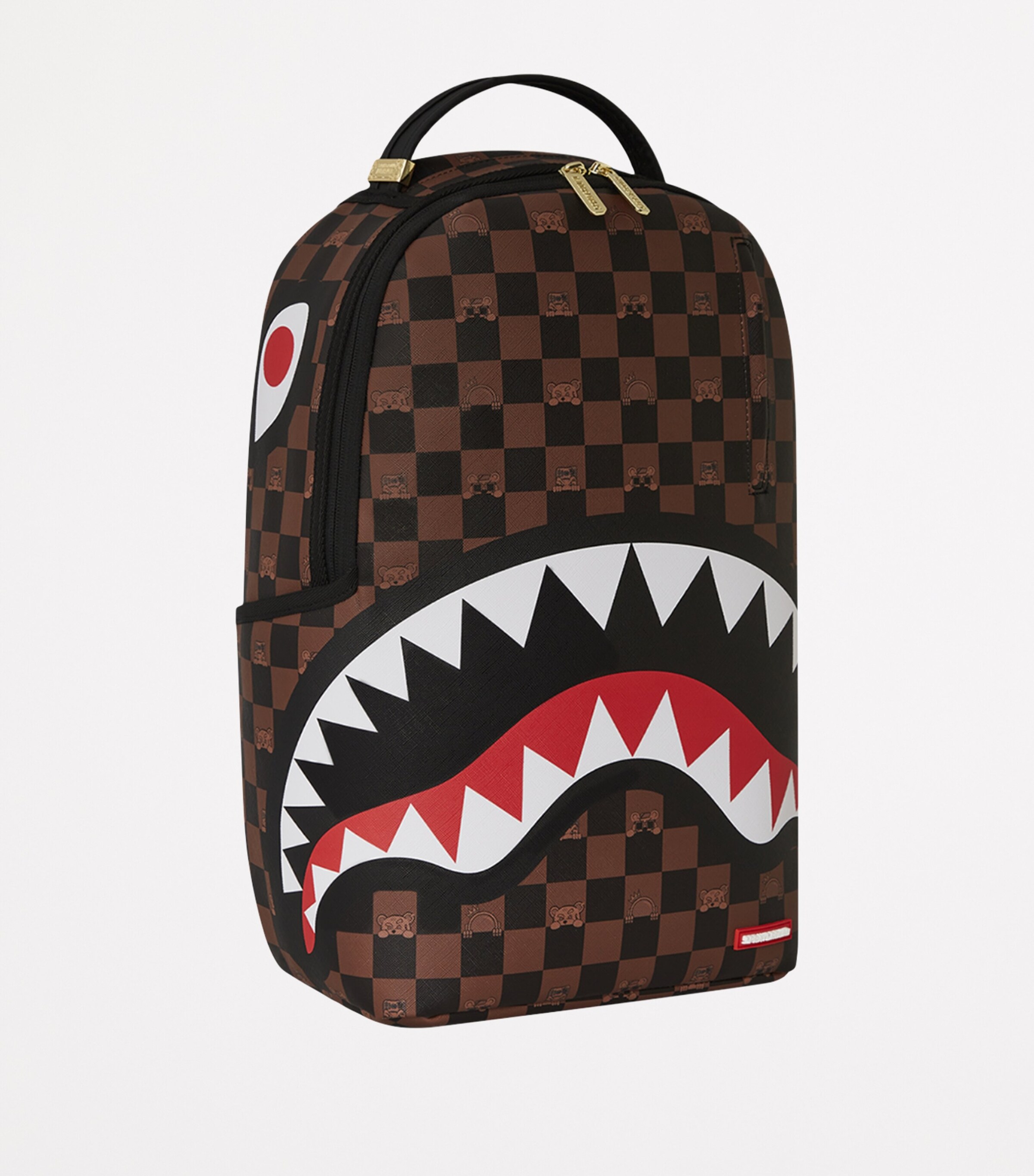 Peeking Character Check Backpack BROWN Image 2