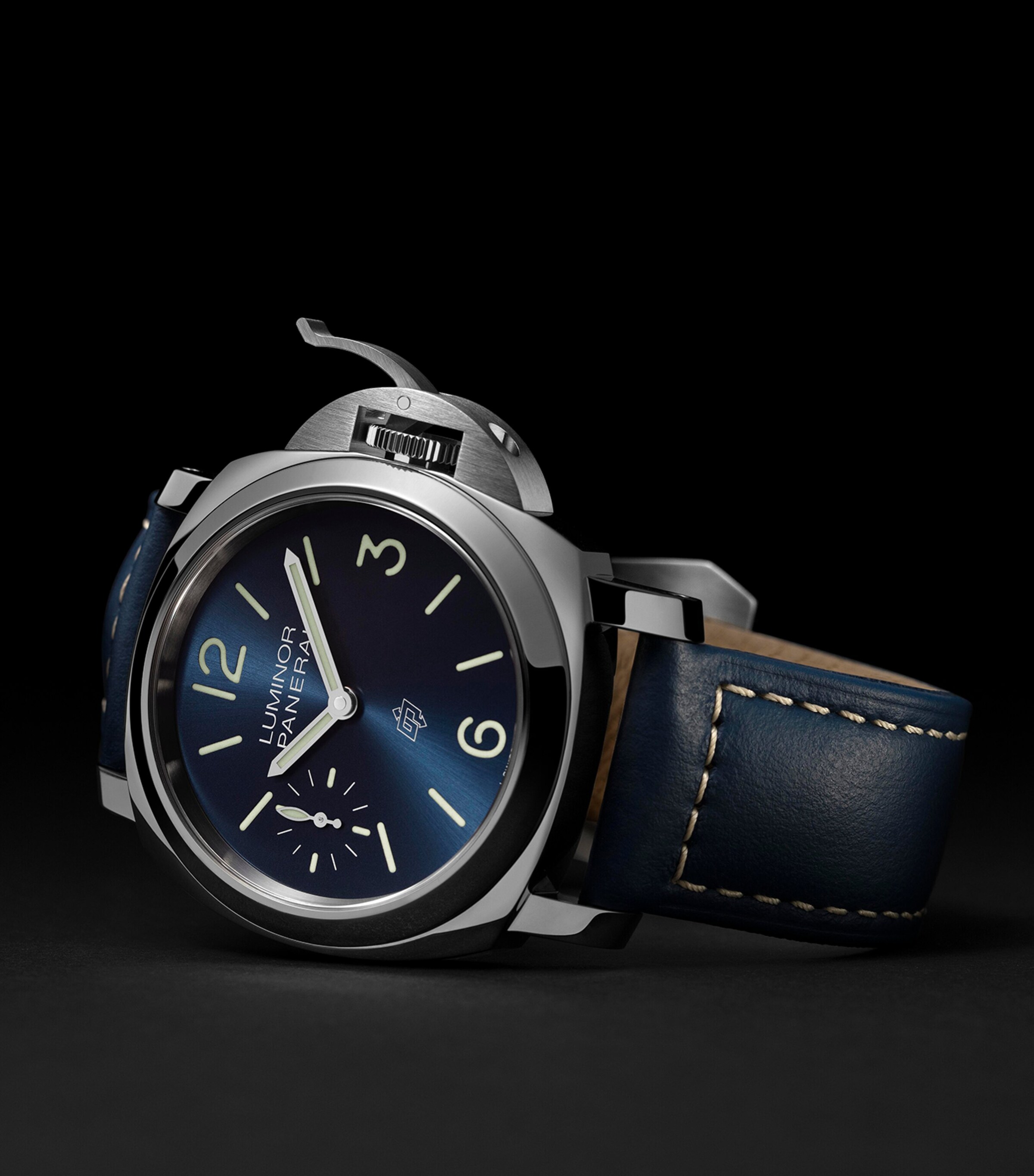 Panerai Stainless Steel Luminor Watch 44mm Blue Image 5
