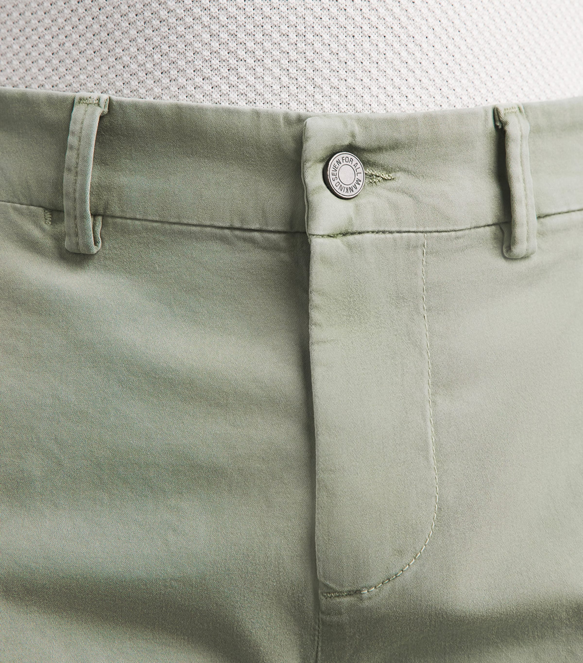 7 For All Mankind Mens Luxe Performance Chino Shorts Green Image 3