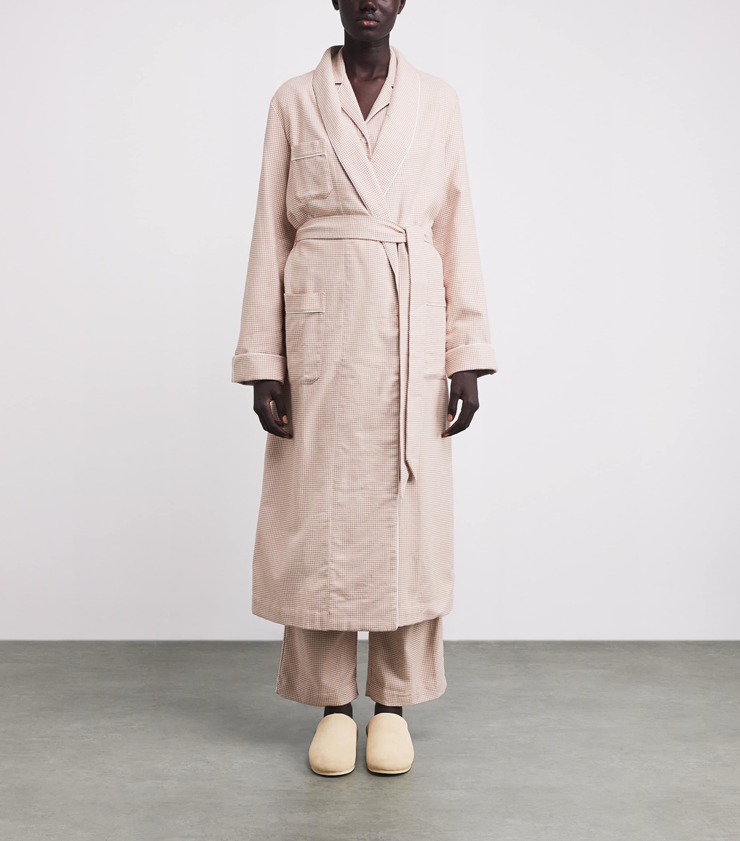 Brushed Cotton Kelburn Robe BEI/NEUTRAL Image 3