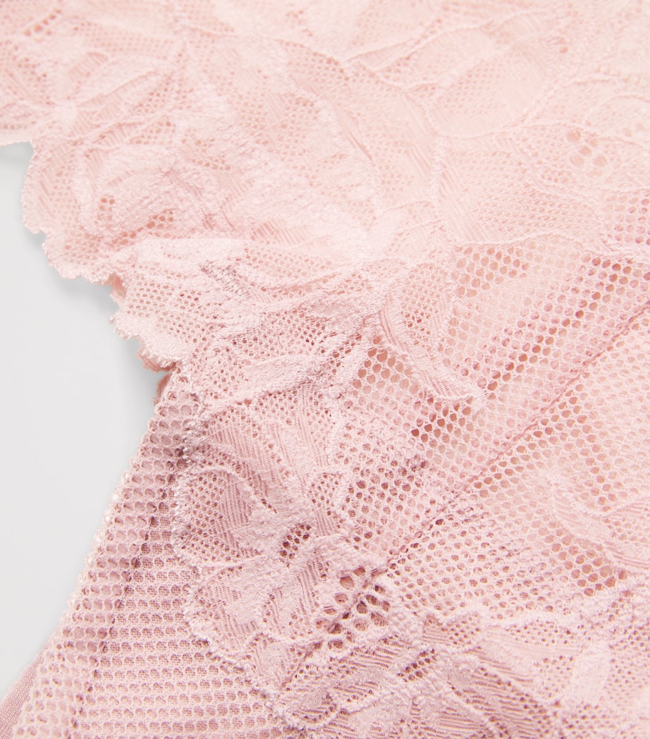 Lace Vivid Attraction Tanga Briefs 666 WOODROSE Image 4