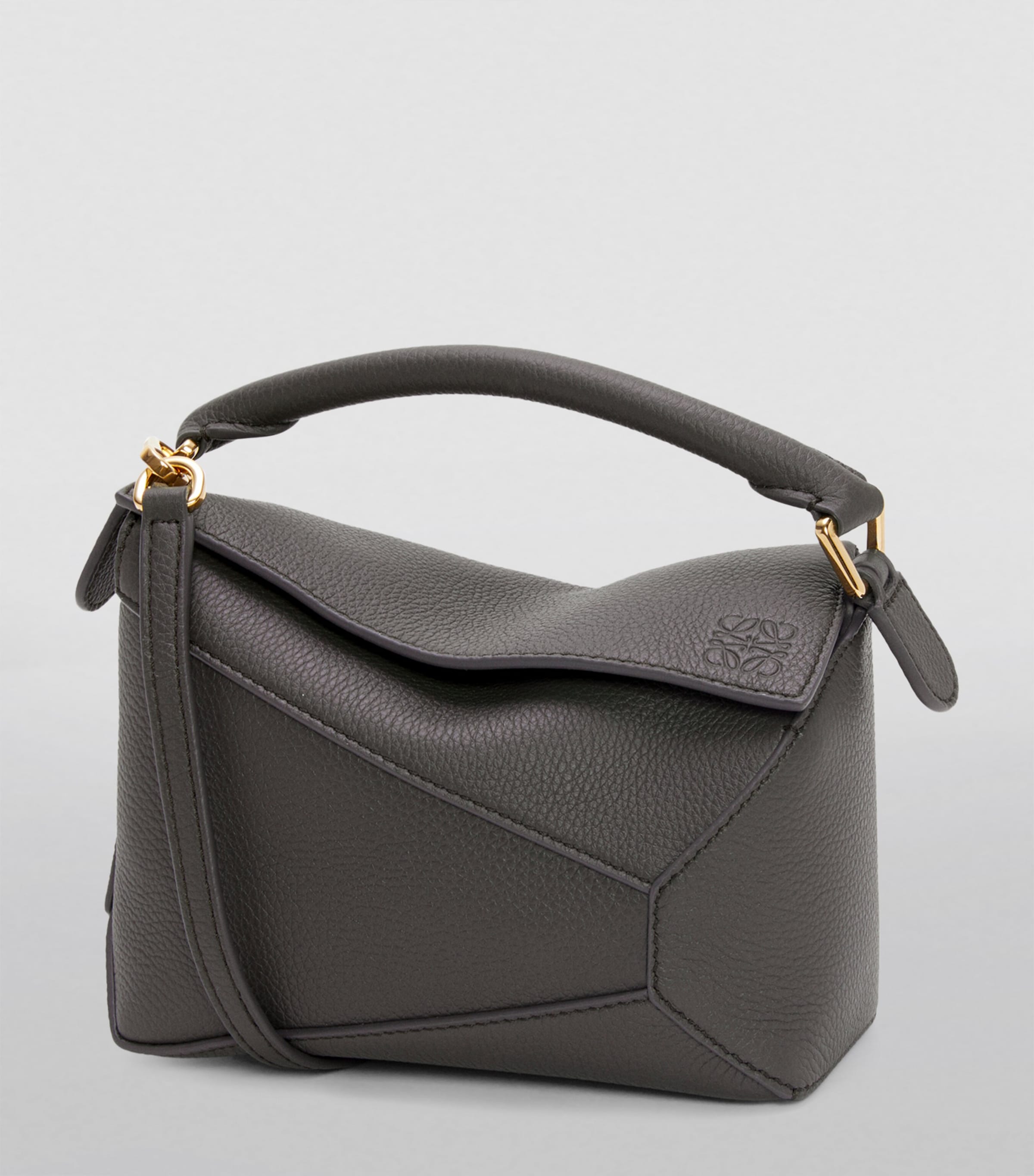 LOEWE Mini Leather Puzzle Edge Top-Handle Bag | Harrods US