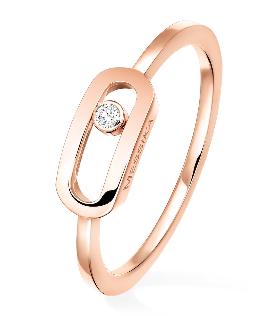 Messika Move Uno Pink Gold and Diamond Ring Pink Gold Image 1