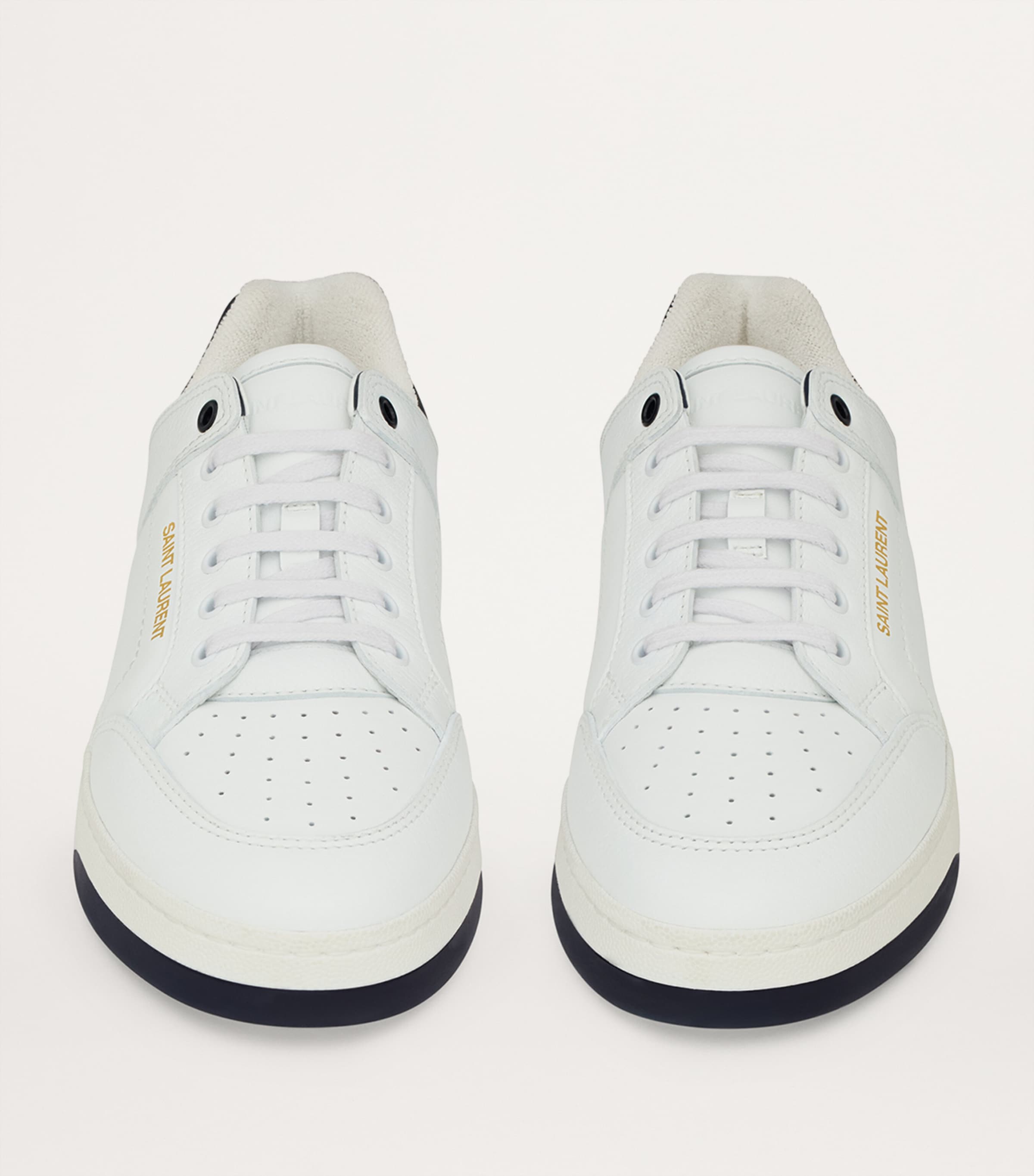 Saint Laurent White Leather SL/61 Low-Top Sneakers | Harrods US