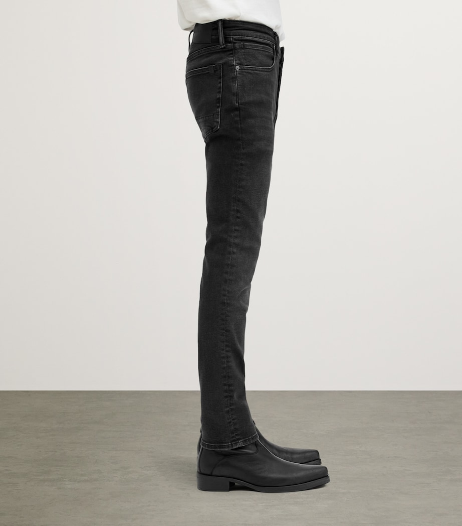 AllSaints Mens Sid Slim Jeans Washed Black Image 5