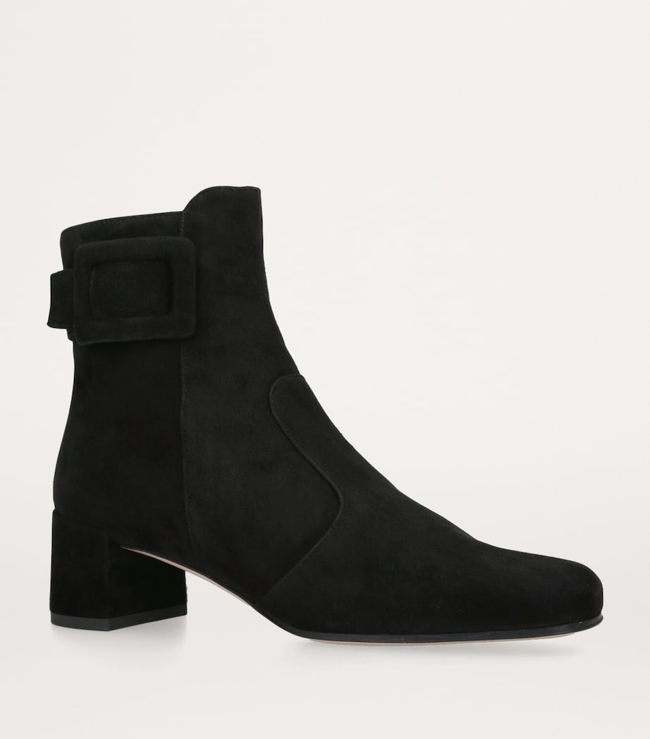 Suede Très Vivier Polly Ankle Boots 45 BLACK Image 3