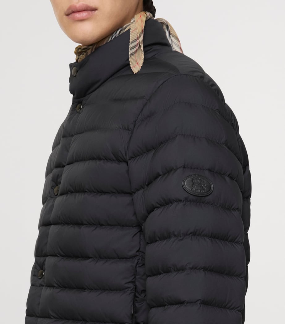 Quilted Puffer Jacket BLACK Image 4