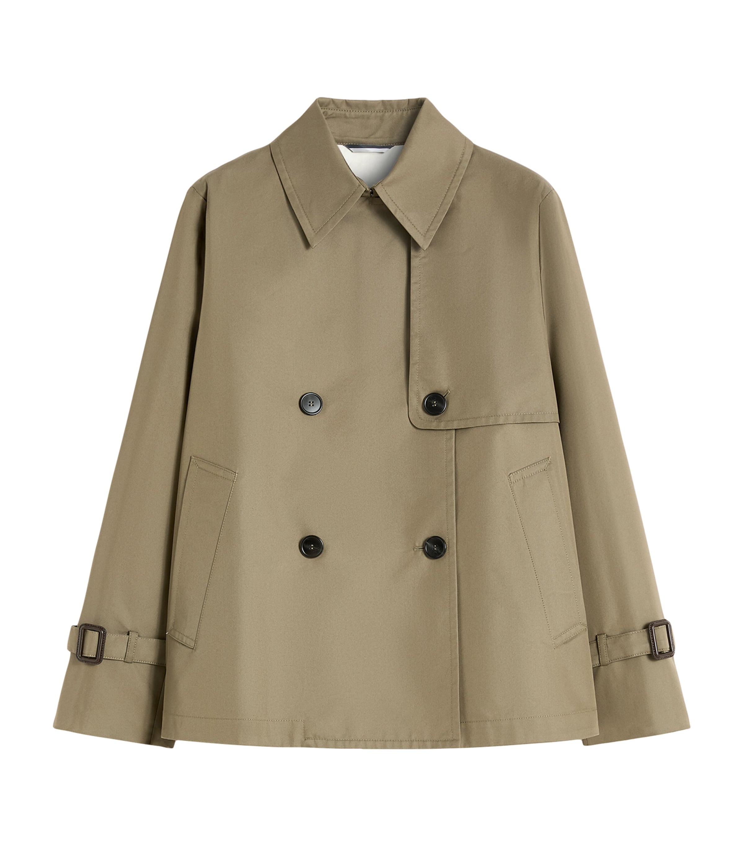 Weekend Max Mara Womens Cotton-Blend Trench Jacket Mud Image 1