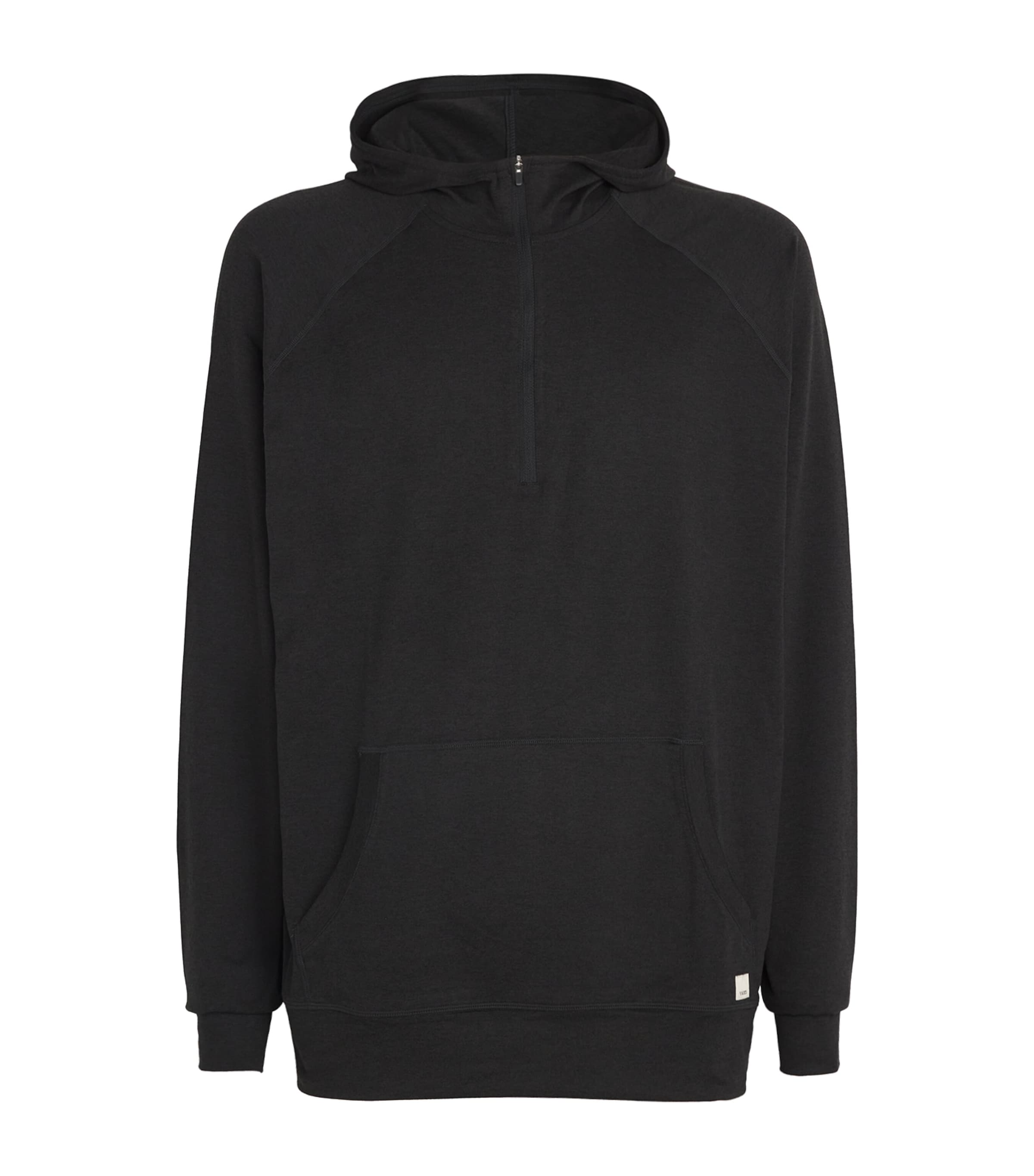 Shop Vuori Ponto Performance Half-zip Hoodie In Black