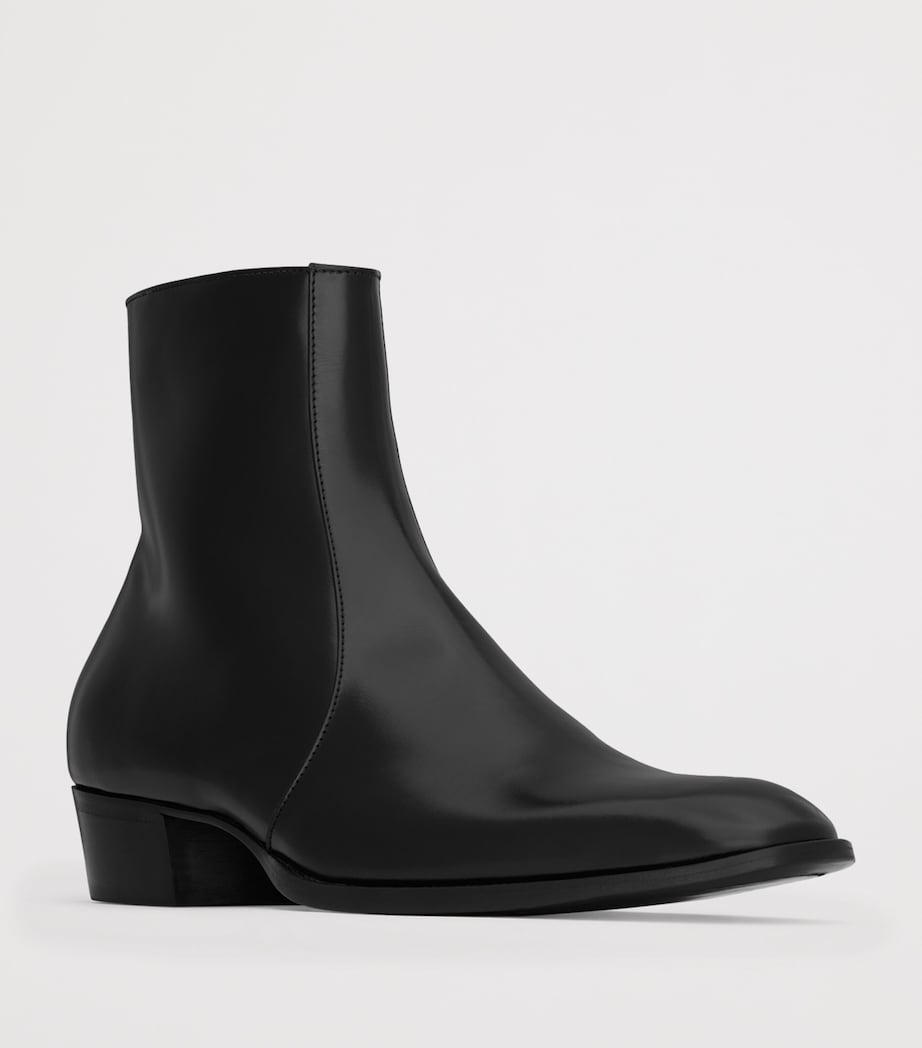 Leather Roman Ankle Boots 1000 Image 4