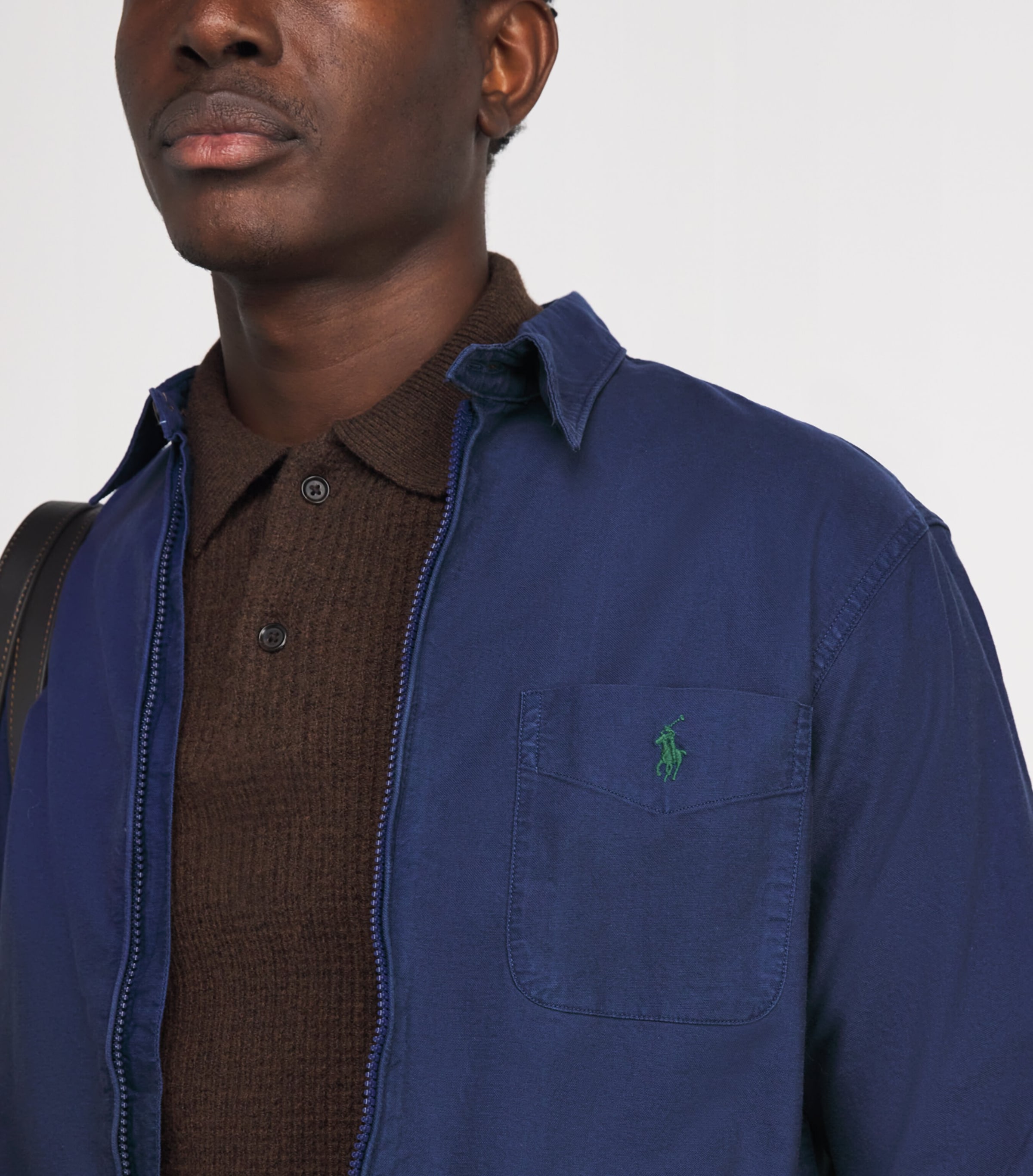 Oxford Garment-Dyed Overshirt NAVY Image 6