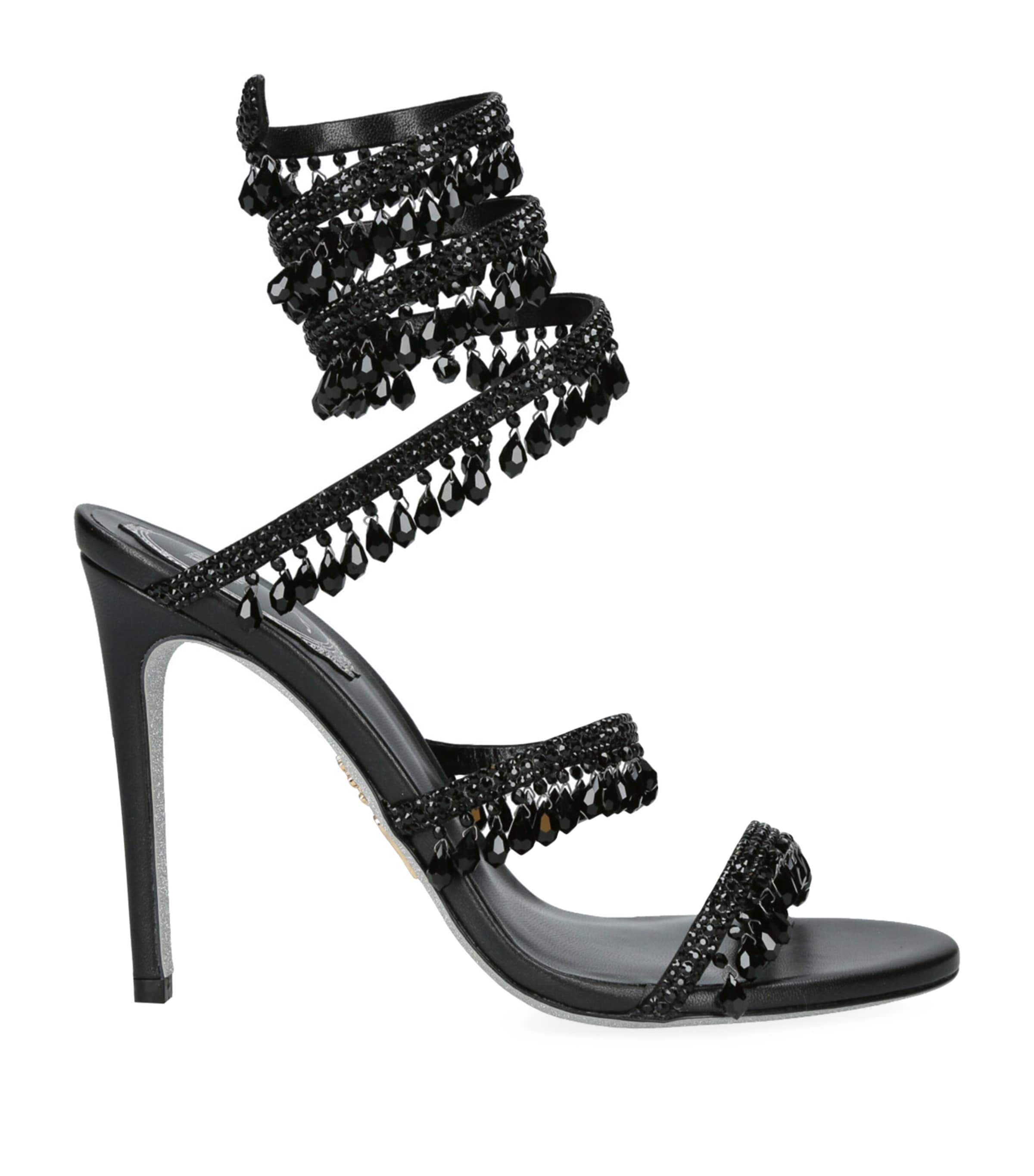 René Caovilla Satin Chandelier Sandals 105 | Women Shoes | Heels | Sandals | Designers | René Caovilla