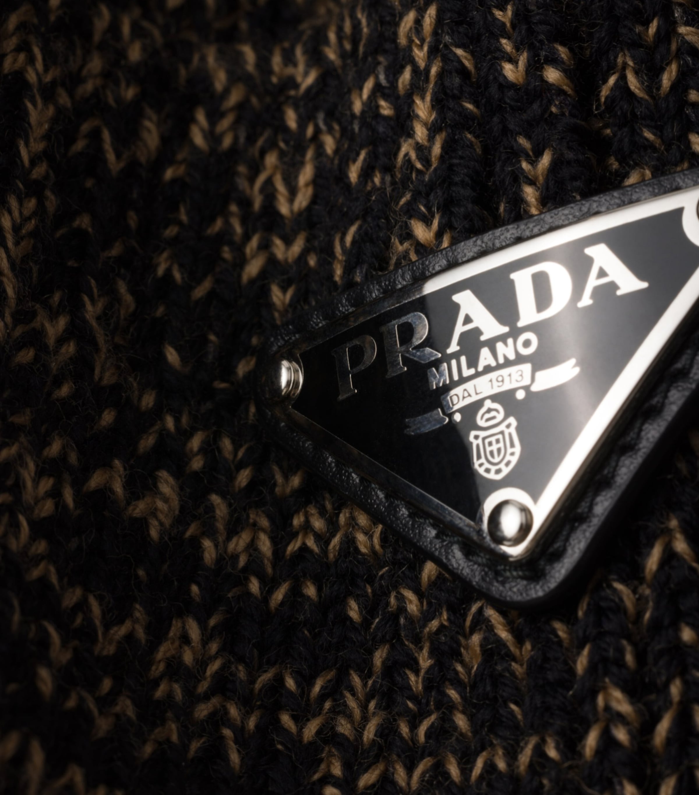 Wool-Blend Mélange Logo Beanie F0782 Image 2