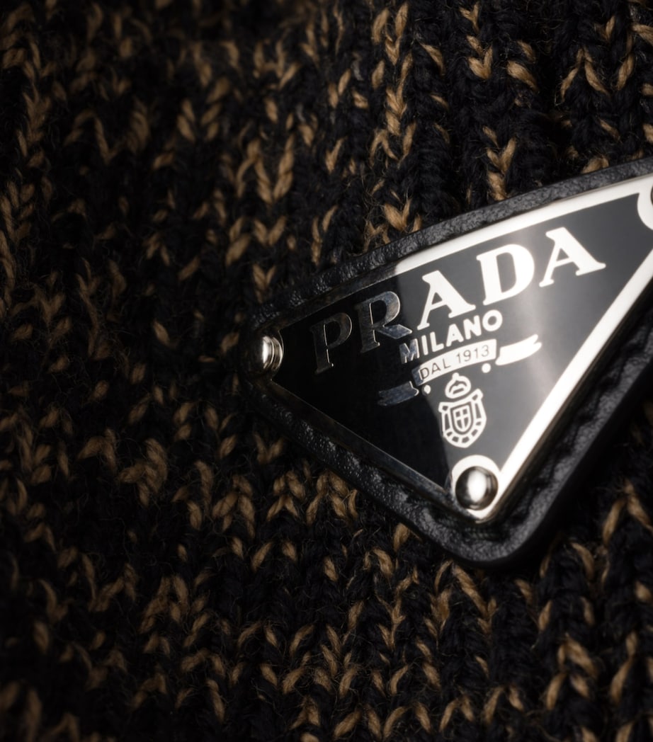 Wool-Blend Mélange Logo Beanie F0782 Image 2