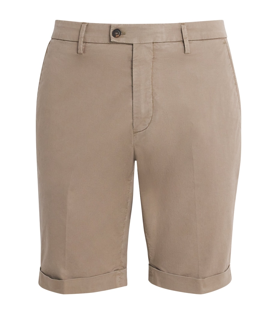 Corneliani Mens Bermuda Chino Shorts Natural / Beige Image 1