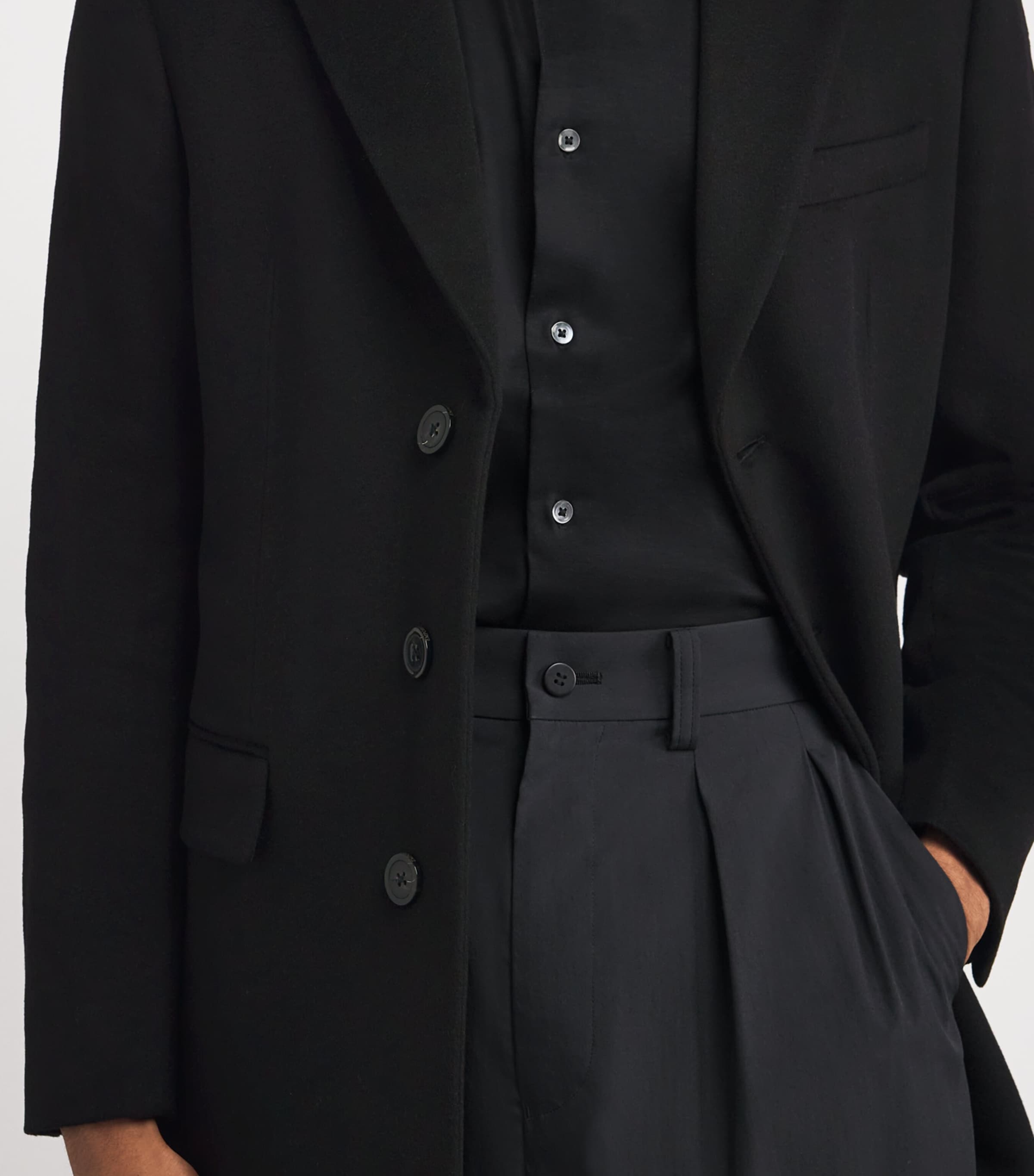 Emporio Armani Beaver Cashmere Overcoat | Harrods US