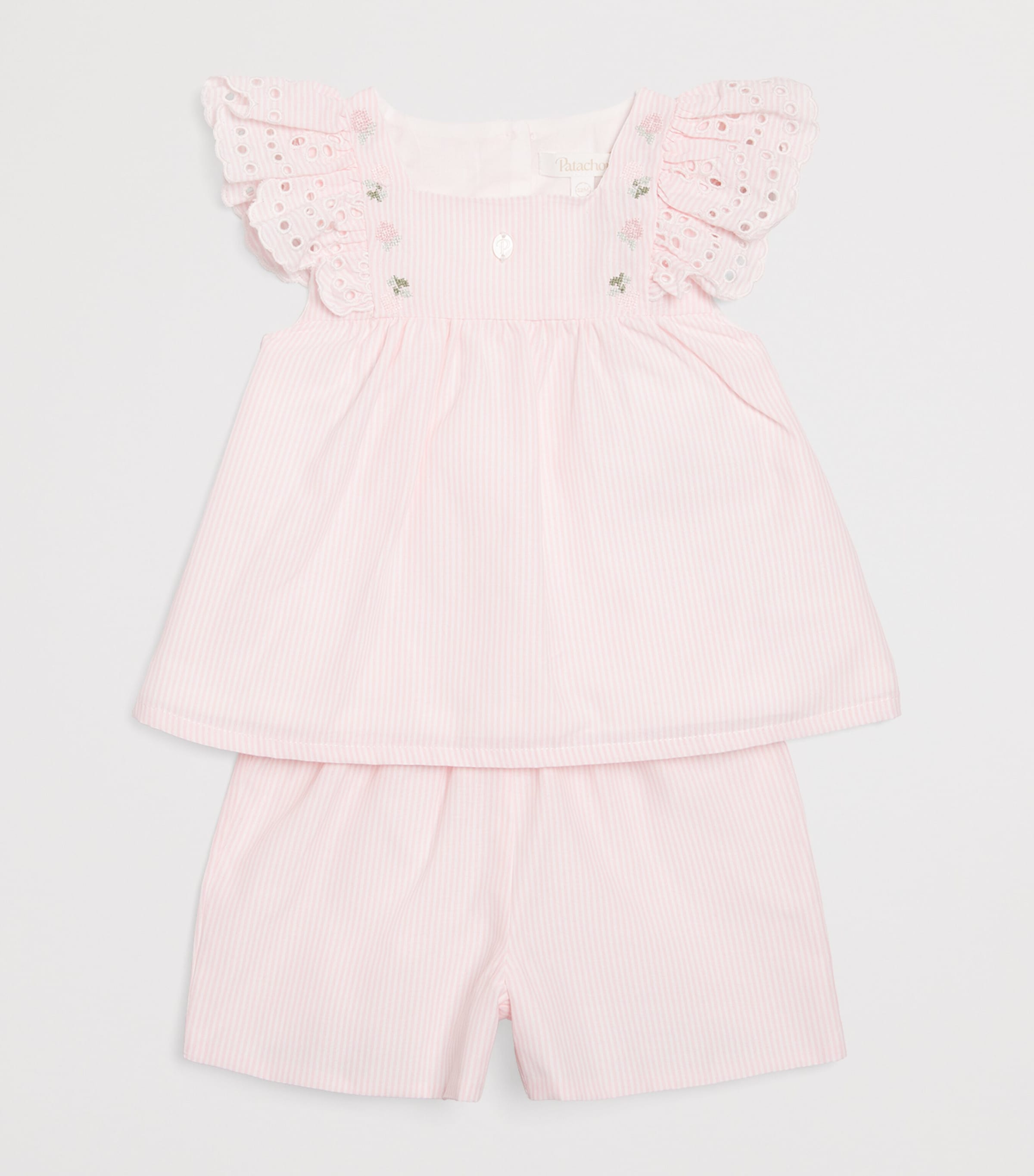 Cotton-Blend Liberty Top and Shorts Set (6 Months-4 Years) PINK STRIPES Image 3