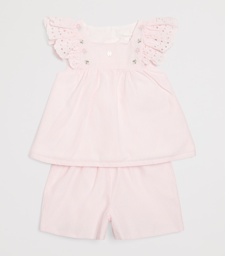 Cotton-Blend Liberty Top and Shorts Set (6 Months-4 Years) PINK STRIPES Image 3