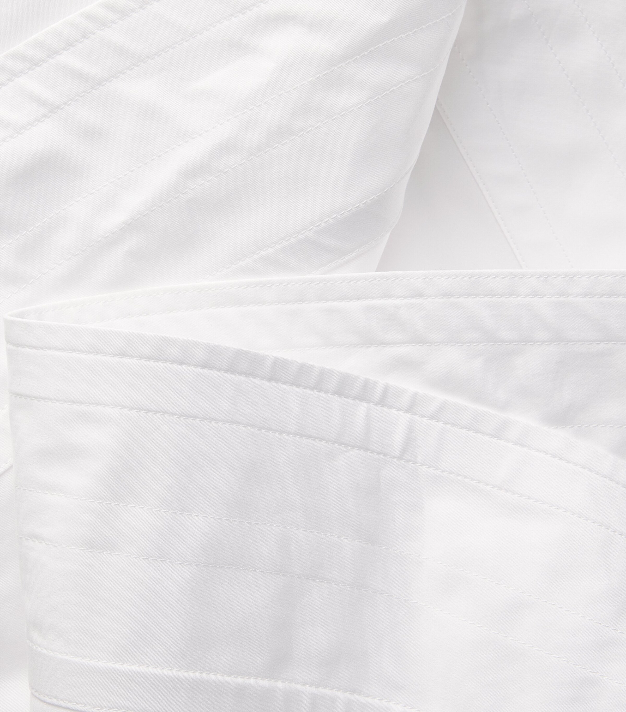 Stella McCartney Womens Cotton Poplin Asymmetric High-Low Skirt Pure White Image 6