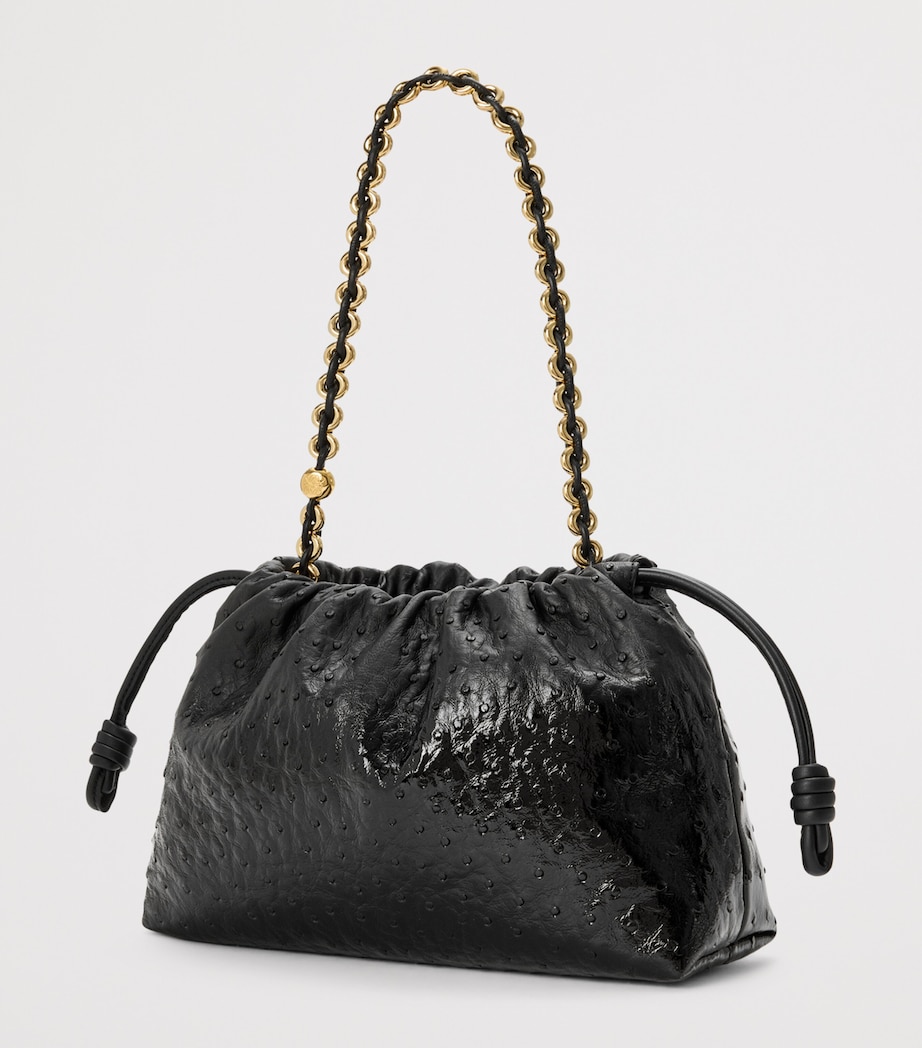 LOEWE Medium Leather Flamenco Purse Black Image 4