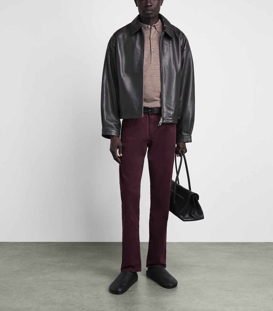Citizens of Humanity Mens Gage Slim-Straight Jeans Burgundy Image 2