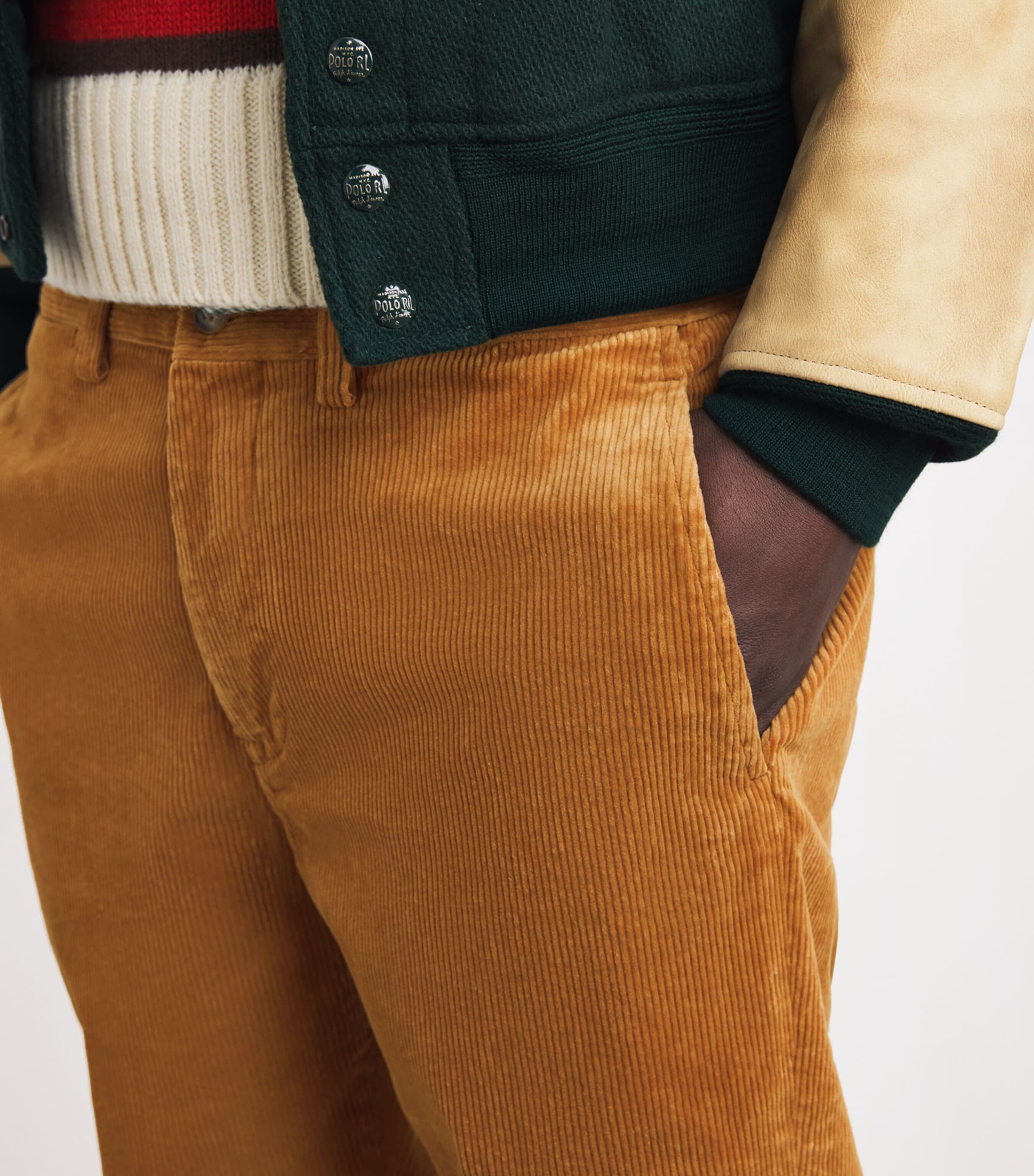 Polo Ralph Lauren Mens Bedford Trousers Brown Image 6