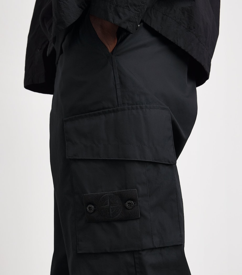 Stone Island Mens Cotton-Canvas All-Weather Ghost Trousers Image 3
