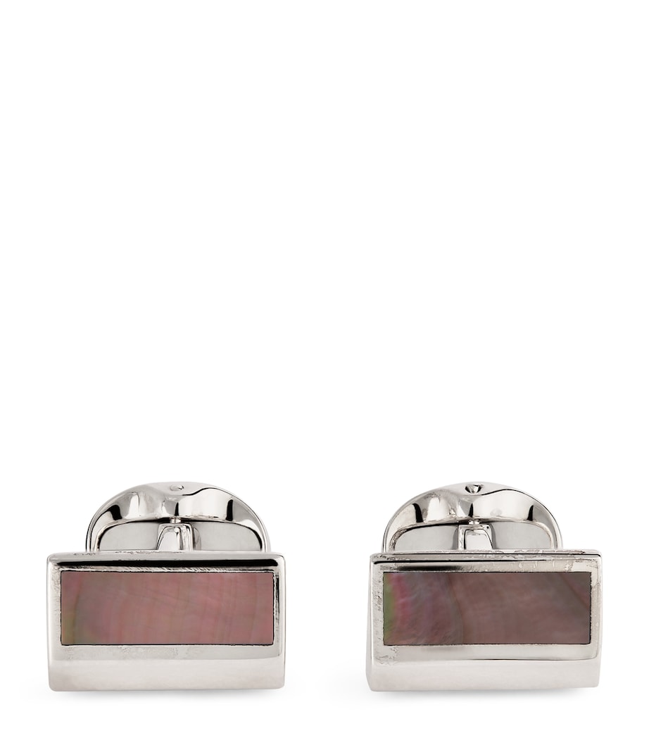 Sterling Silver Mother-Of-Pearl Cufflinks GREY Image 1