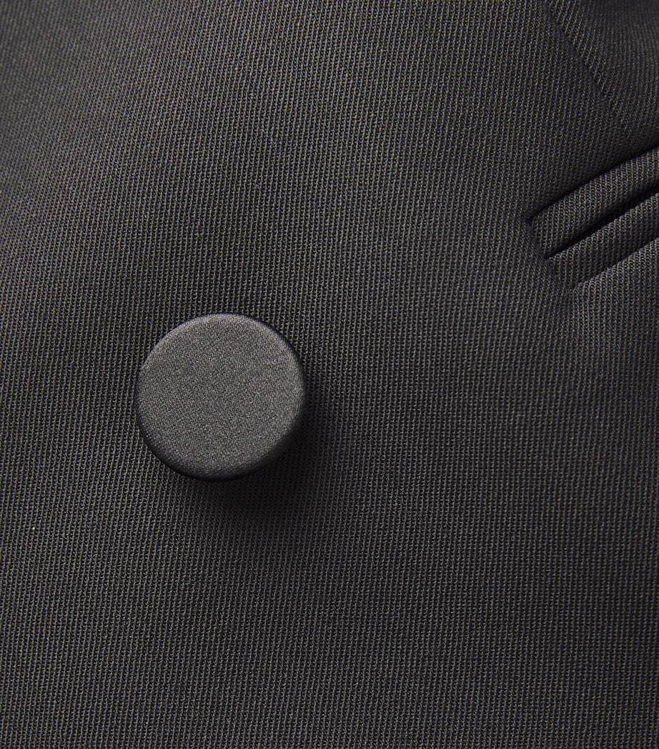 Satin-Lapel Blazer BLACK Image 5