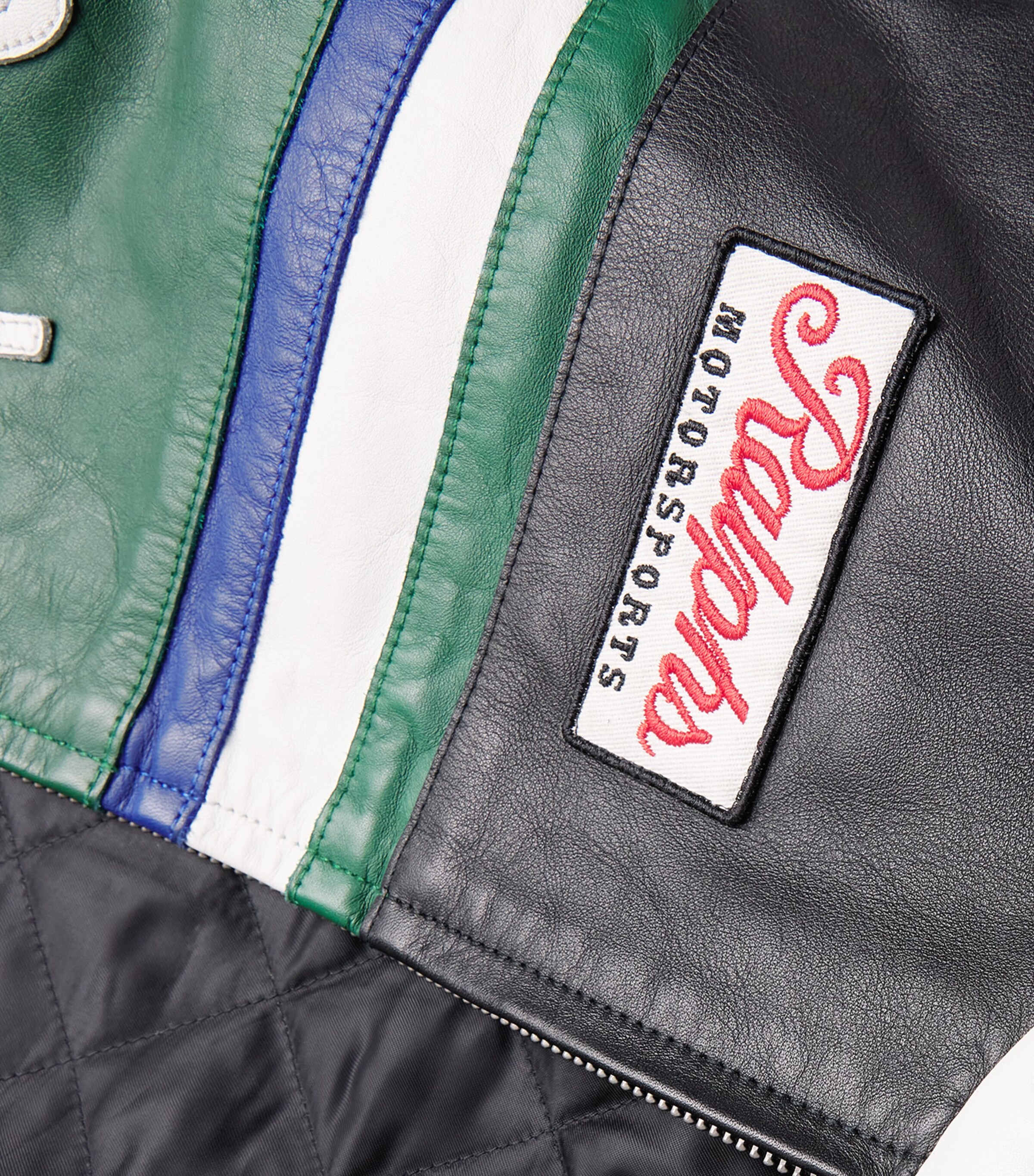 Polo Ralph Lauren Mens Leather Café Racer Jacket Green Image 5