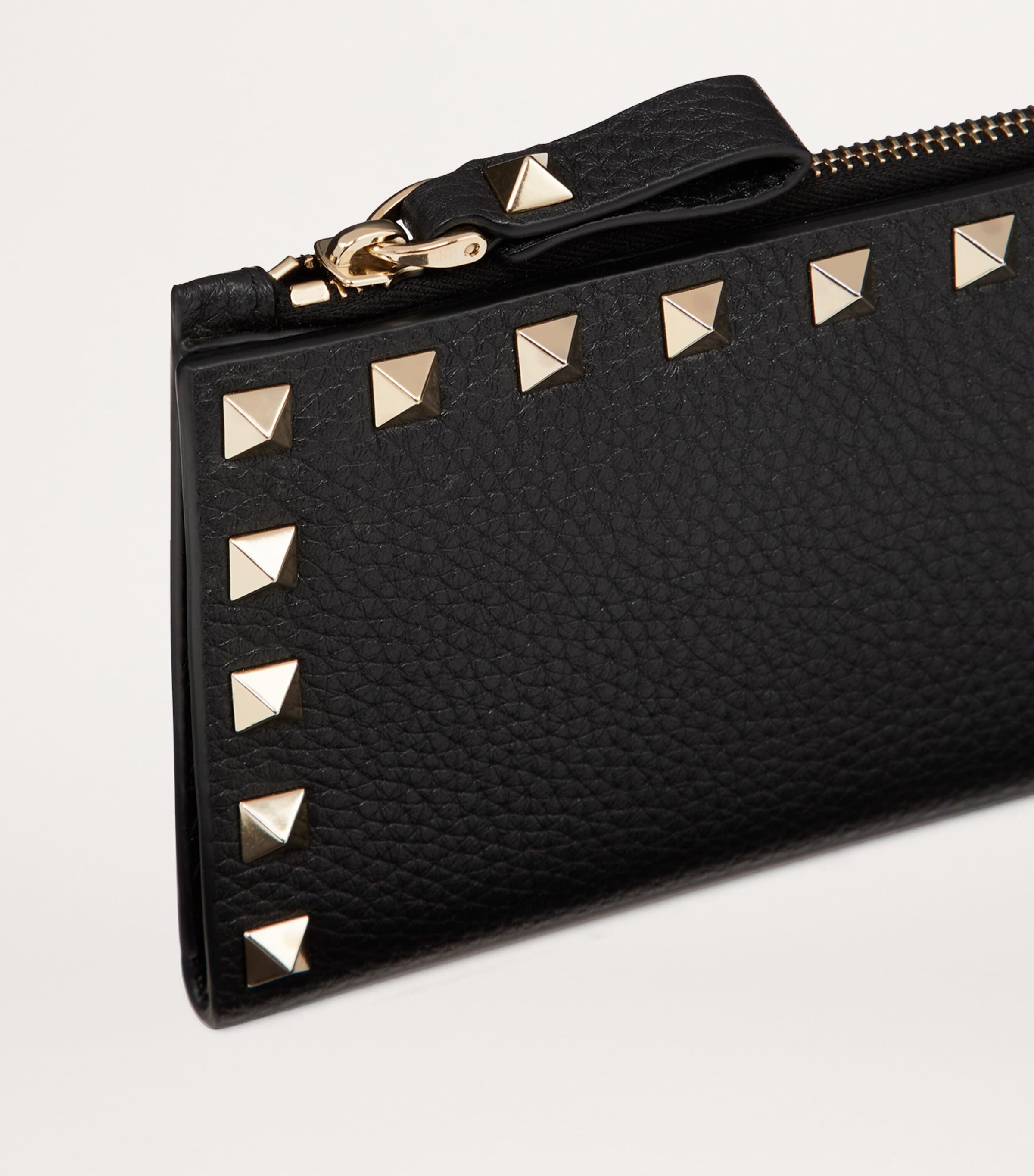 Leather Rockstud Coin and Card Holder 0NO Image 5