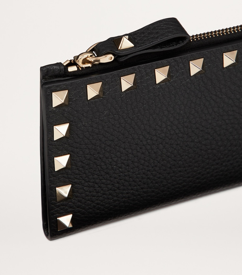 Leather Rockstud Coin and Card Holder 0NO Image 5