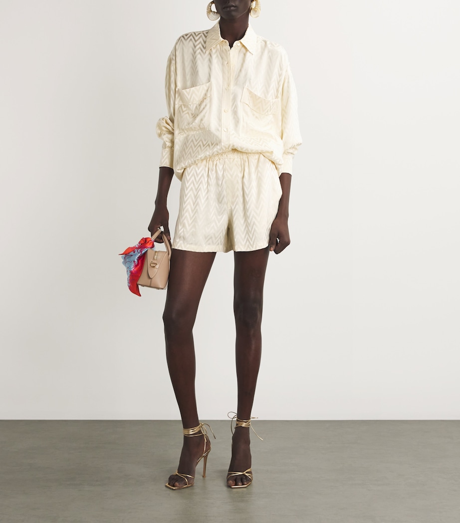 Zigzag-Jacquard Shorts S01GA NATURAL BEIGE Image 2