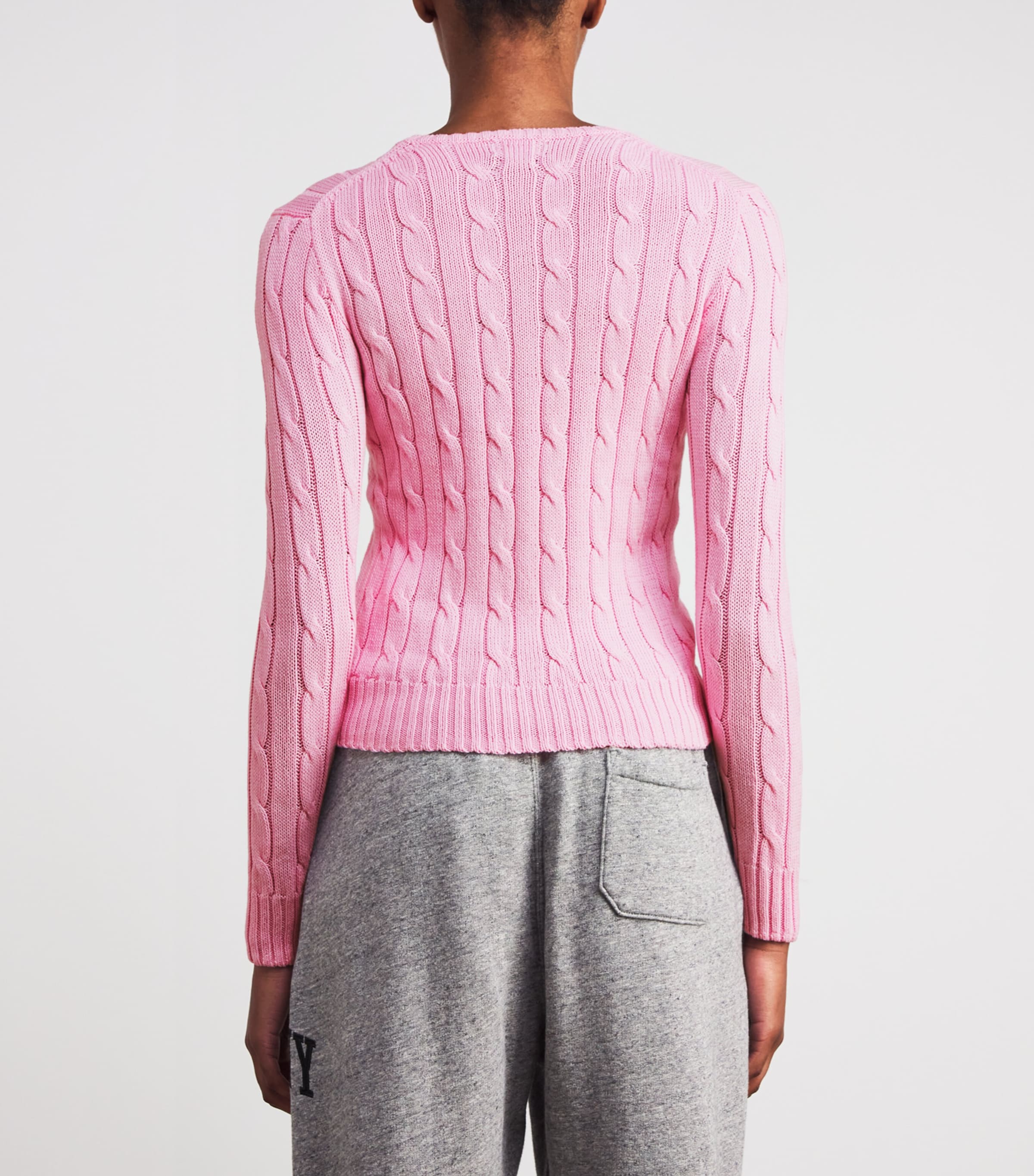Julianna Cable Knit Sweater CARMEL PINK Image 4