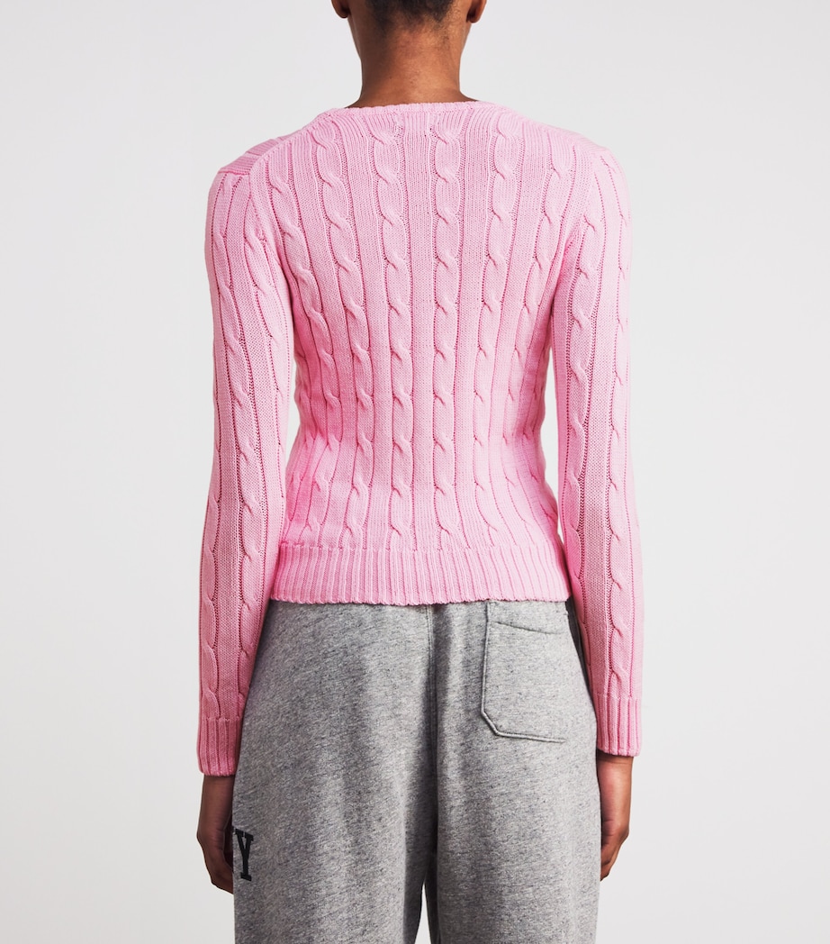 Julianna Cable Knit Sweater CARMEL PINK Image 4
