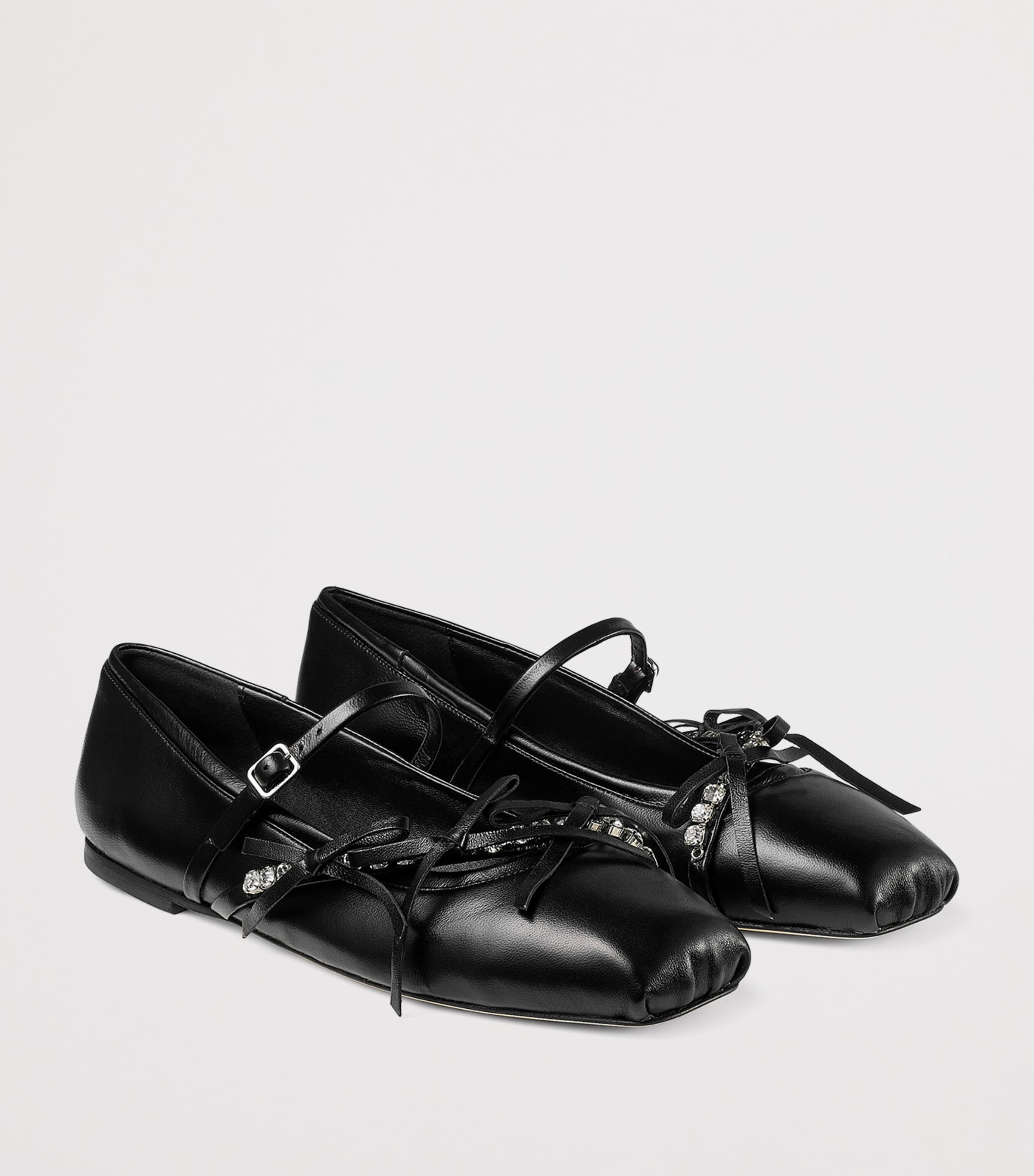 Loli Leather Ballerina Flats BLACK/BLACK Image 3