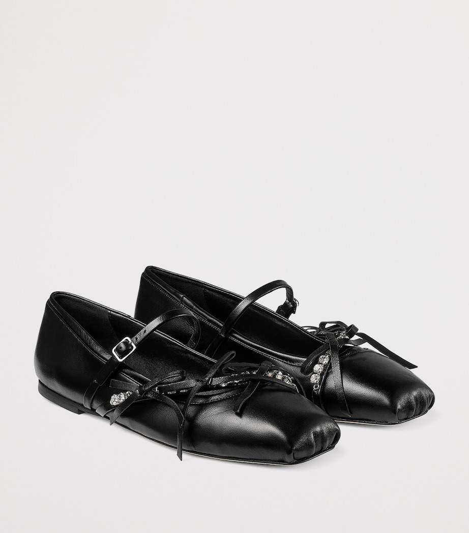 Loli Leather Ballerina Flats BLACK/BLACK Image 2