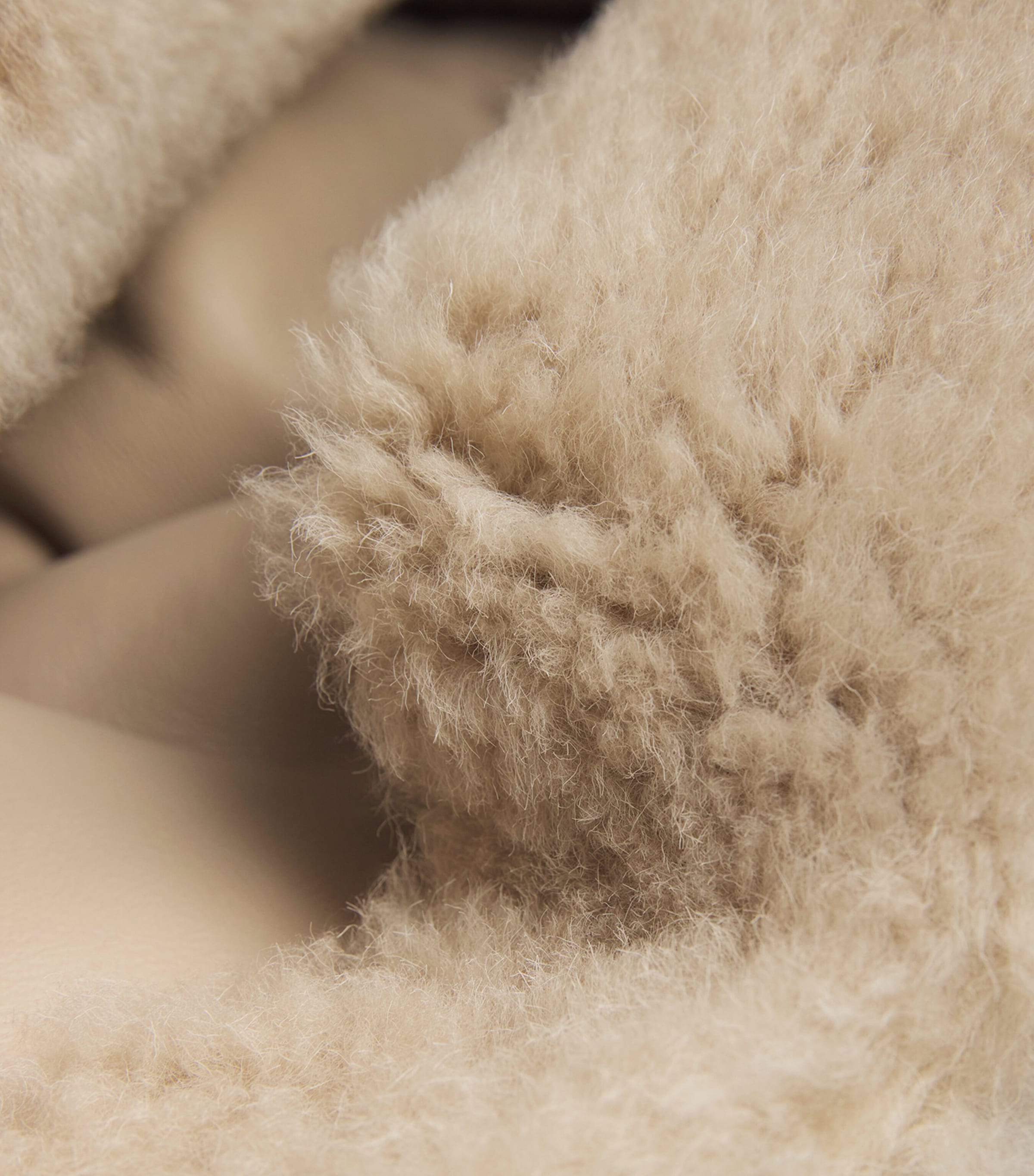 Shearling Trench Coat BEIGE Image 5