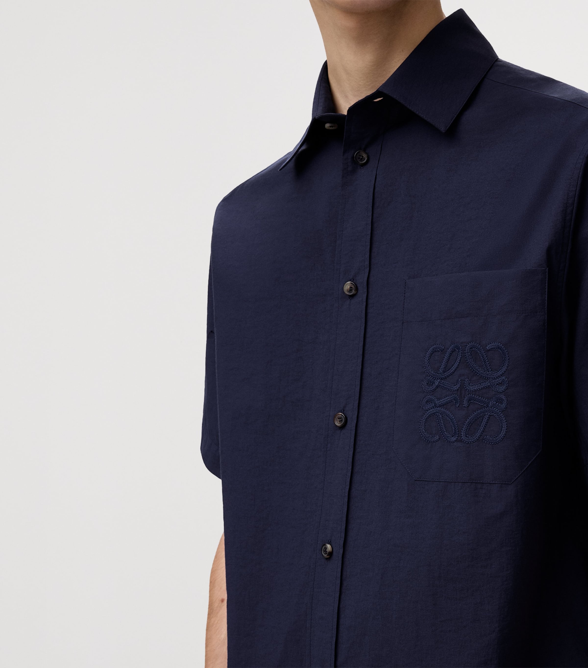 LOEWE Mens x Paula’s Ibiza Anagram Shirt Navy Blue Image 5