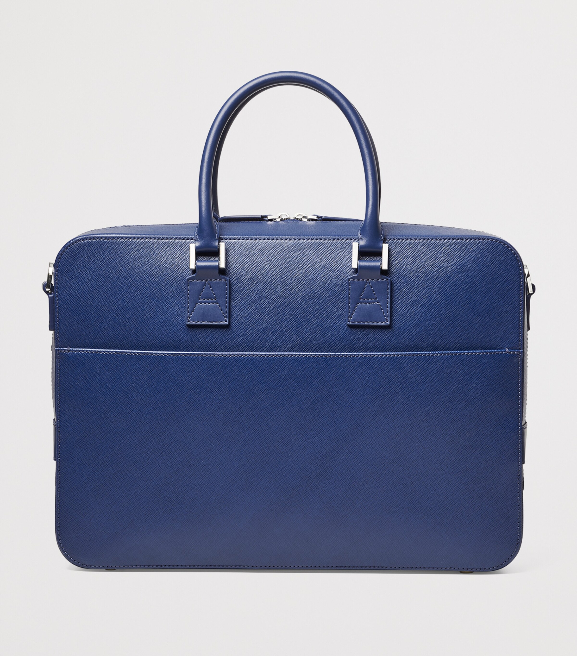 Aspinal Of London Mens Leather Mount Street Laptop Briefcase Bag Caspianblue Image 3