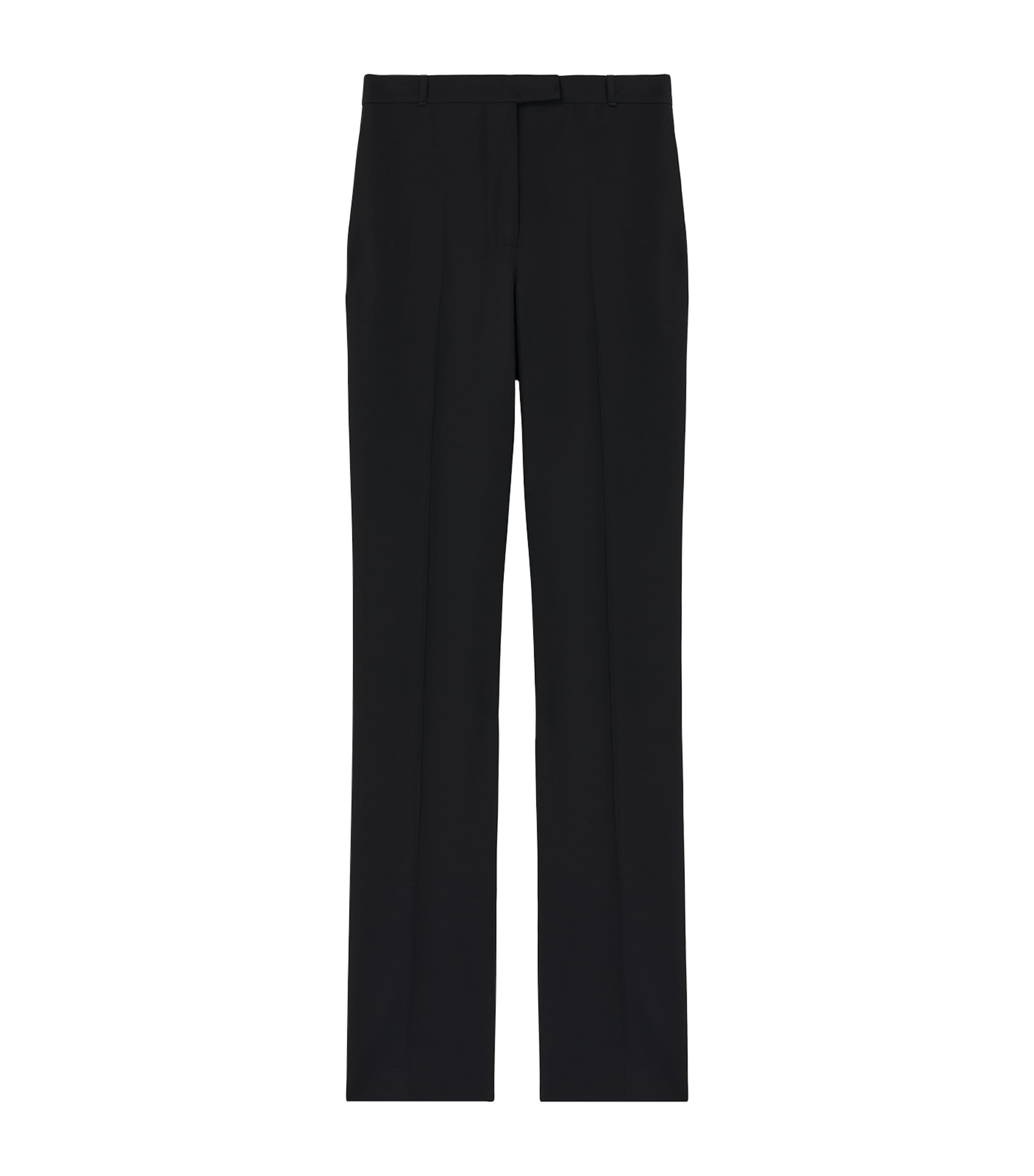 Alexander Mcqueen Wool Straight Tailored Trousers In Black