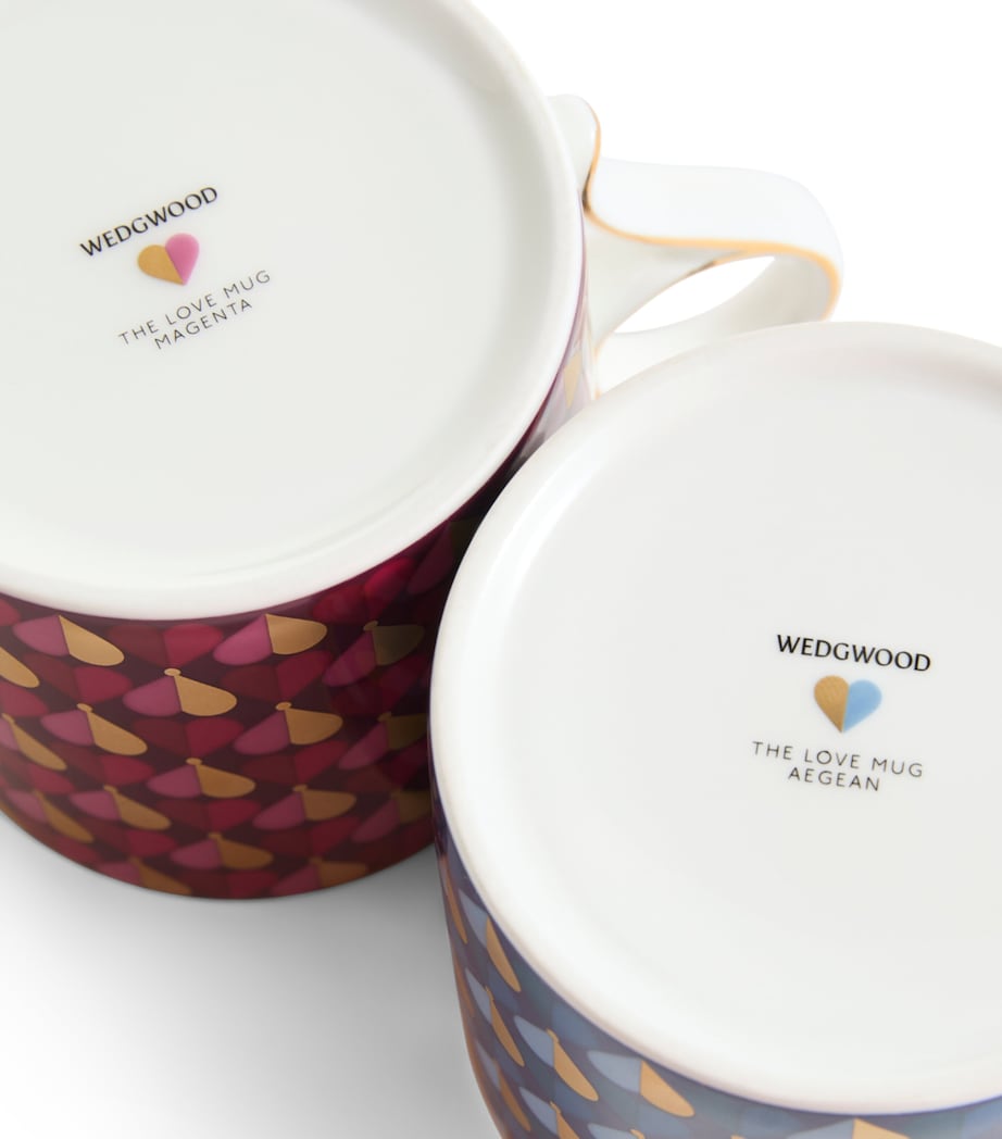 Wedgwood Set of 2 Bone China LOVE Mugs Image 4