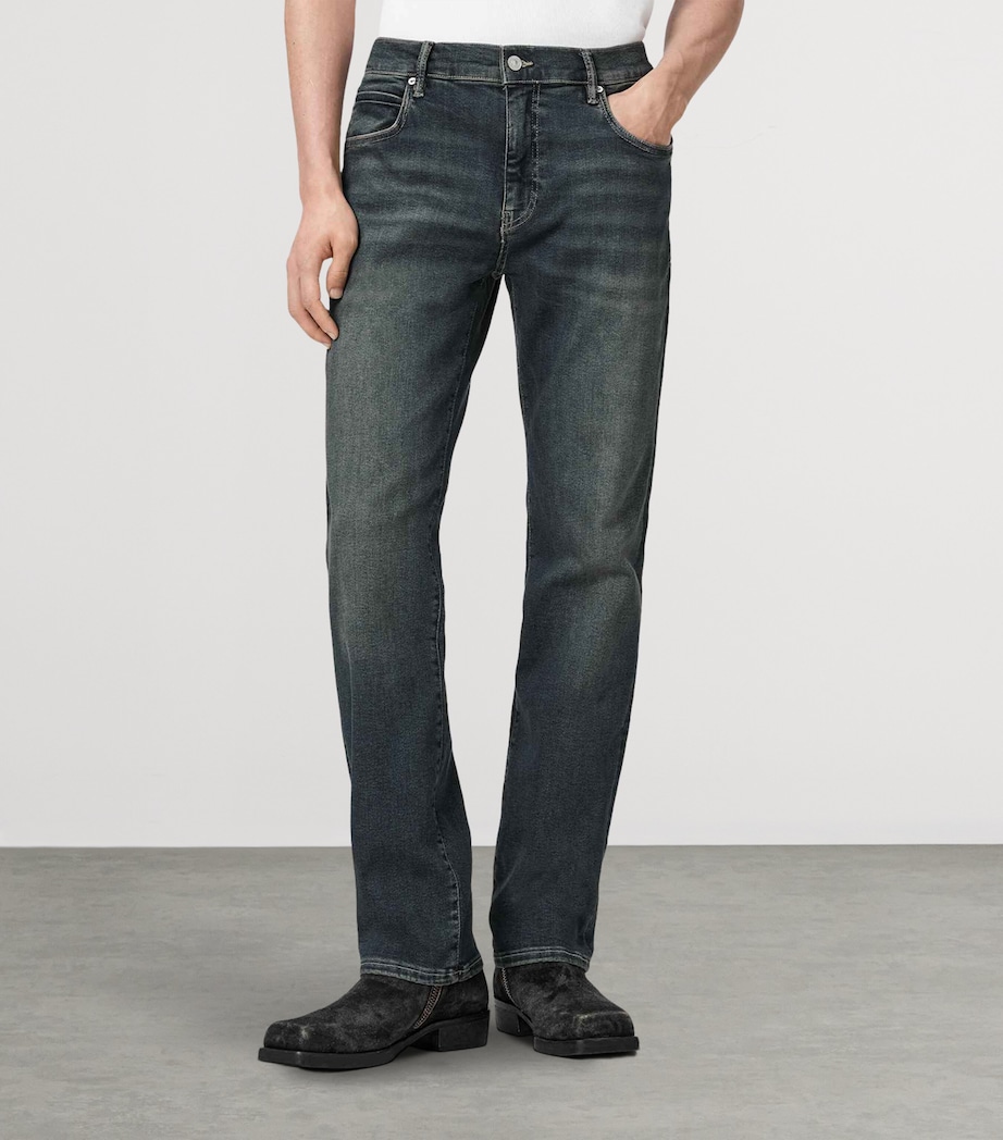 AllSaints Mens Sid Ultra Comfort Jeans Tinted Indigo Image 3